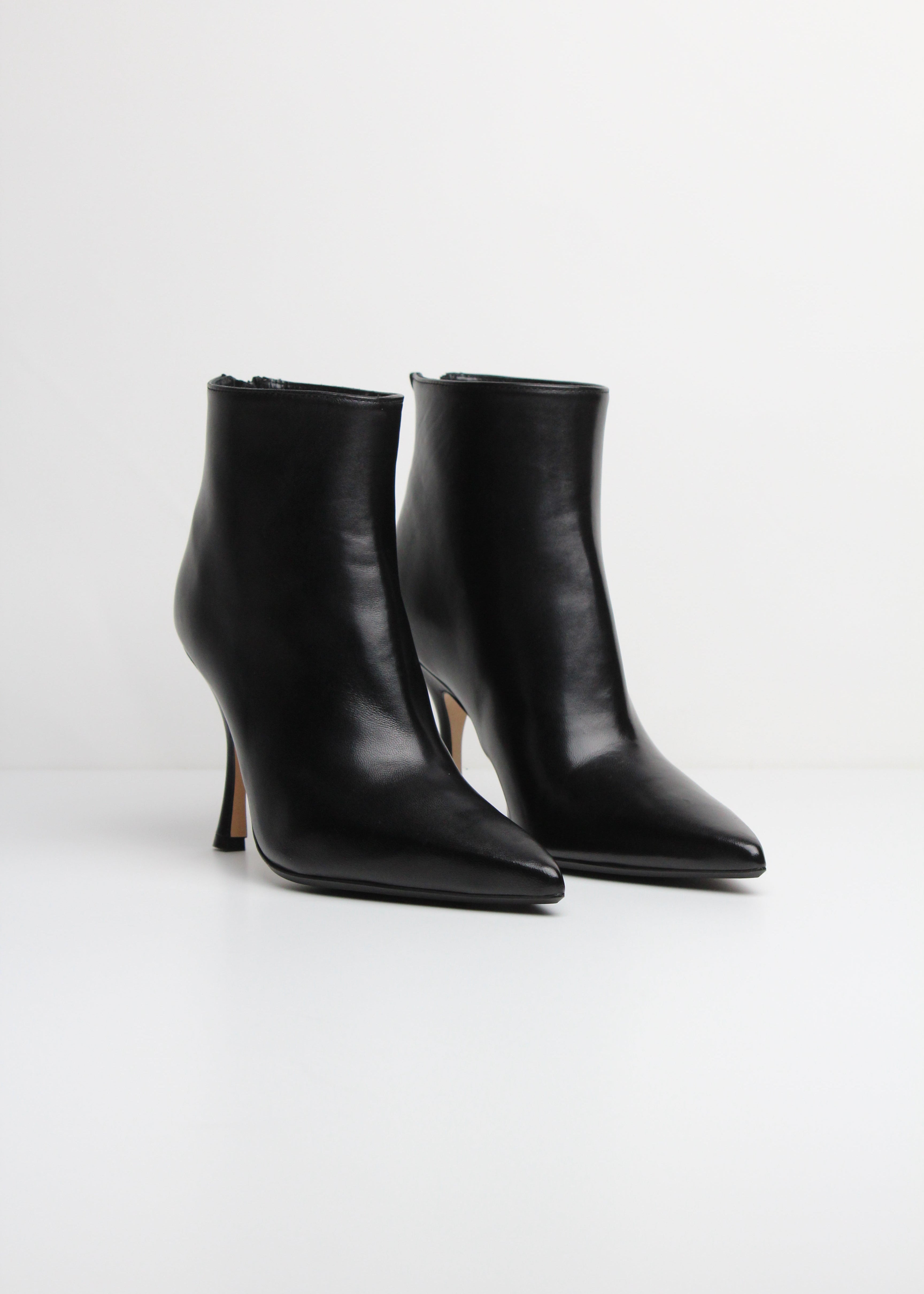 FW25 9984 STIVALETTO IN  NAPPA NERO