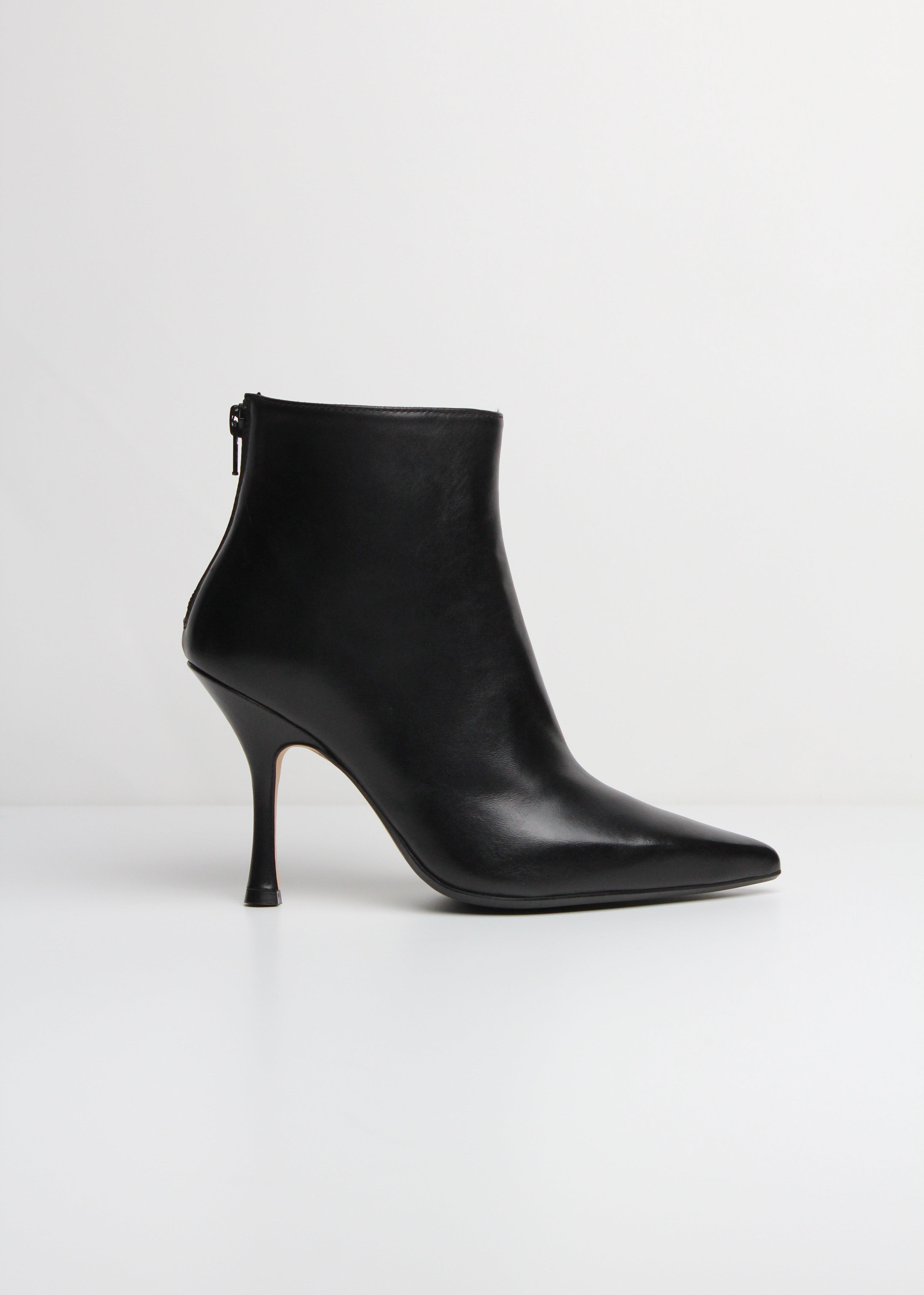 FW25 9984 STIVALETTO IN  NAPPA NERO