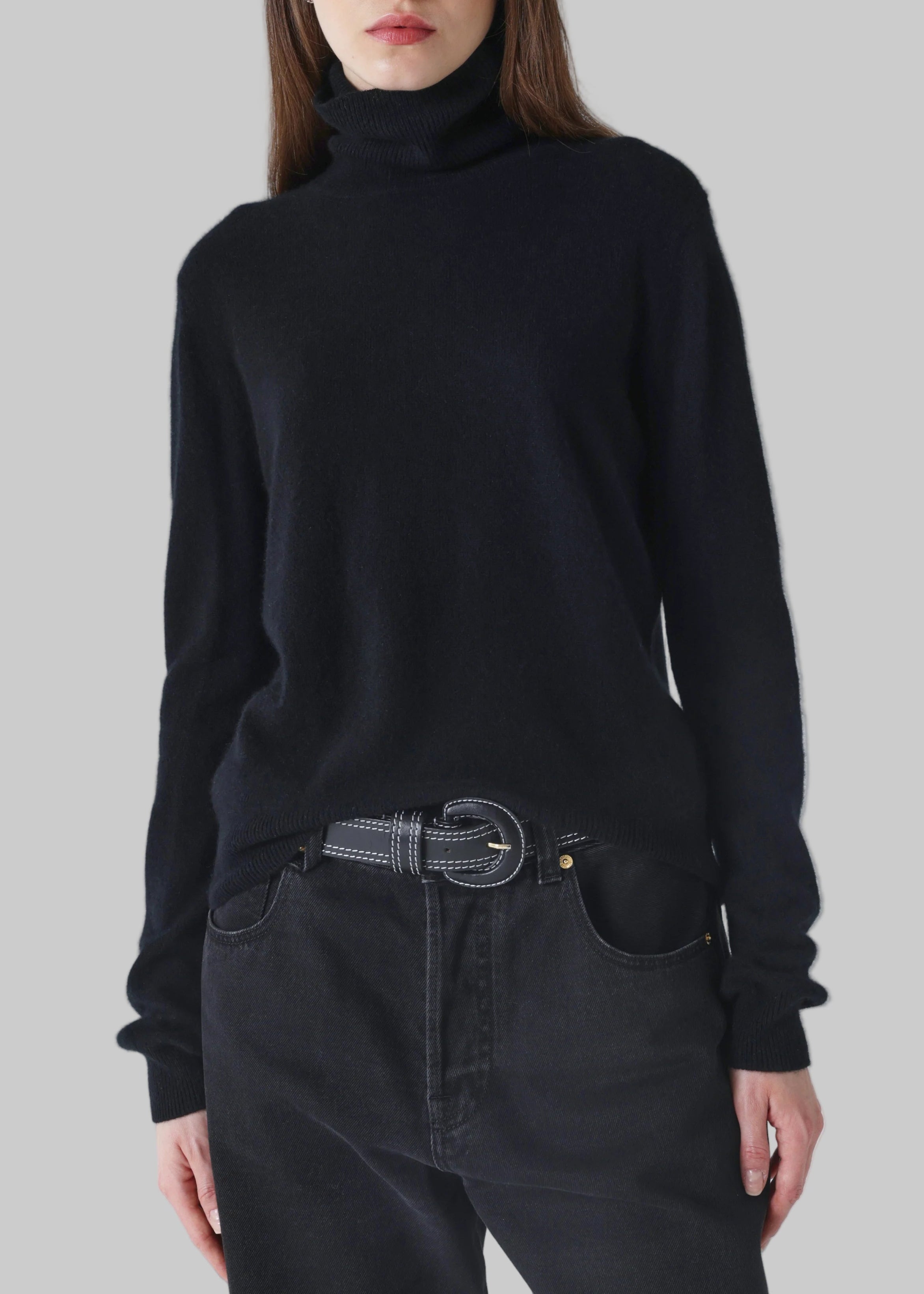 FW25-ACF202037C THEMYS MAGLIONE  DOLCEVITA IN 100% CASHMERE DA DONNA COLORE  BLACK