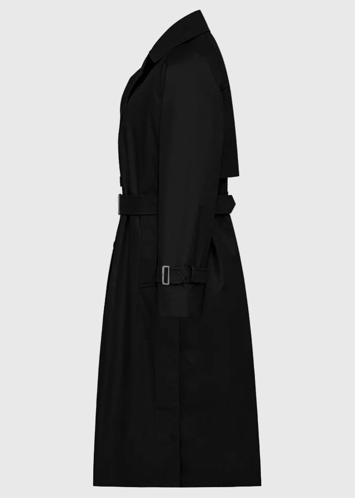 FW25-AGATHA-BRERA ELVA  TRENCH SFODERATO DONNA COLORE NERO