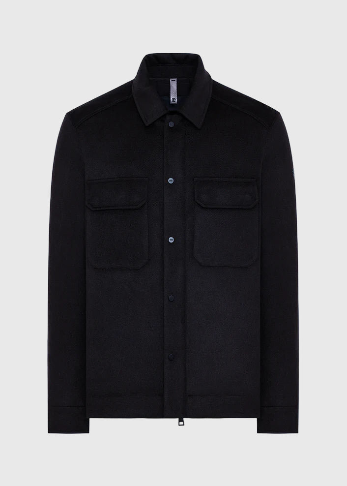 FW25-AMLET-PRATO  SHIRT JACKET COLORE MARRONE EBANO