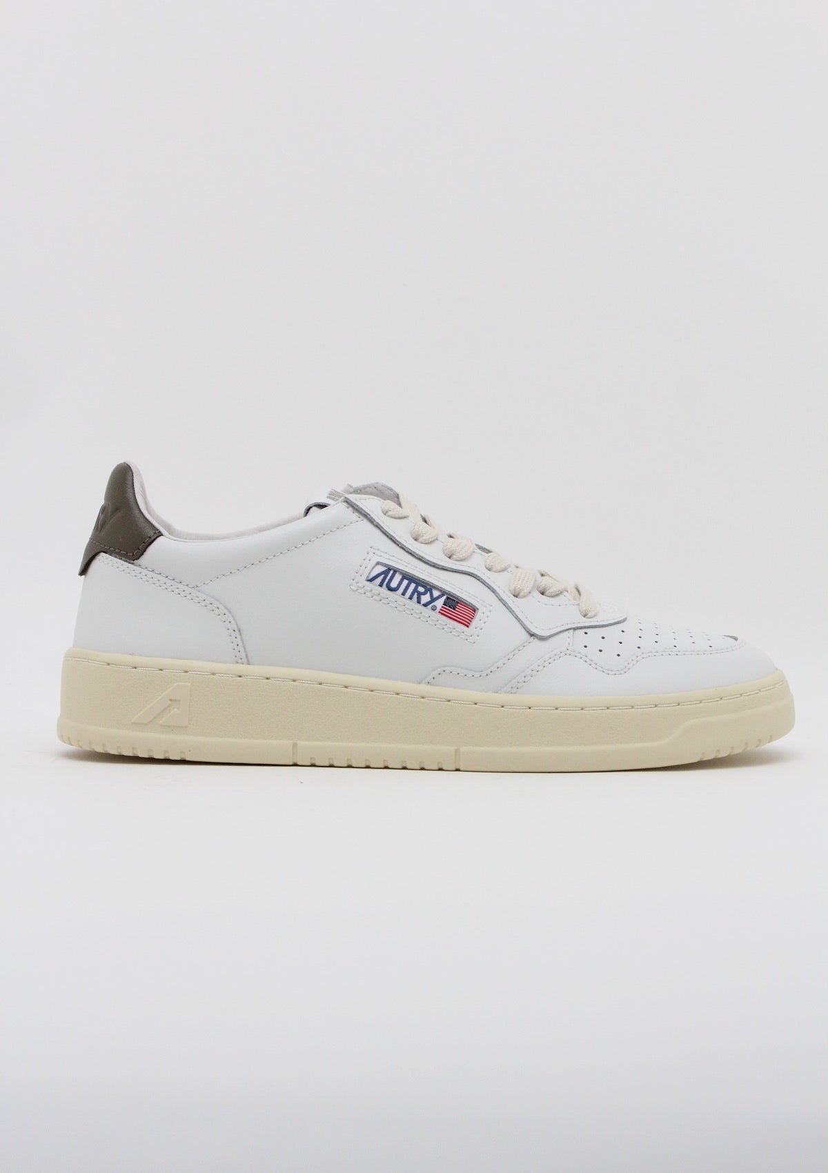AULM LL28 SNEAKERS UOMO AUTRY MEDALIST LOW (AULM) - BIANCO / GRIGIO SCURO / CREMA