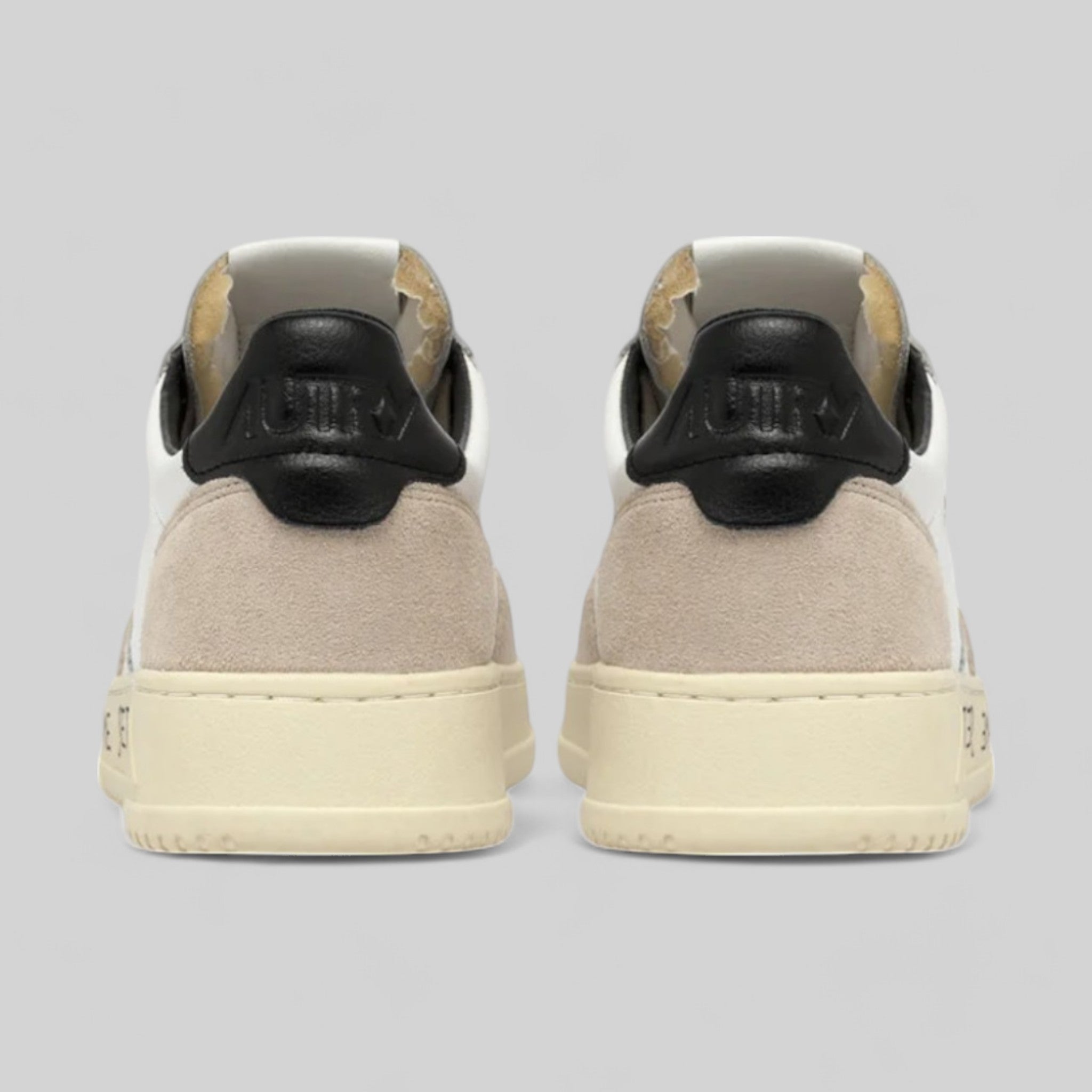SNEAKERS AULW-MA04 MEDALIST LOW IN PELLE BICOLOR E SUEDE CON LETTERING