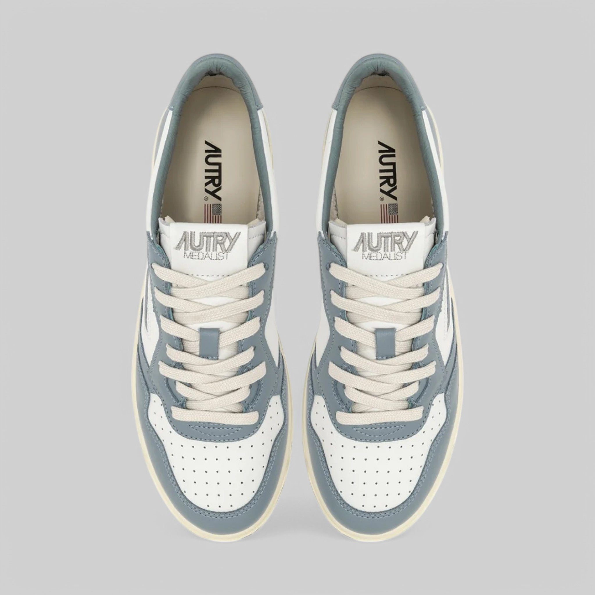 SNEAKERS AULM-WB56 MEDALIST LOW  LEAT/LEAT  WHT/SILVBLUE