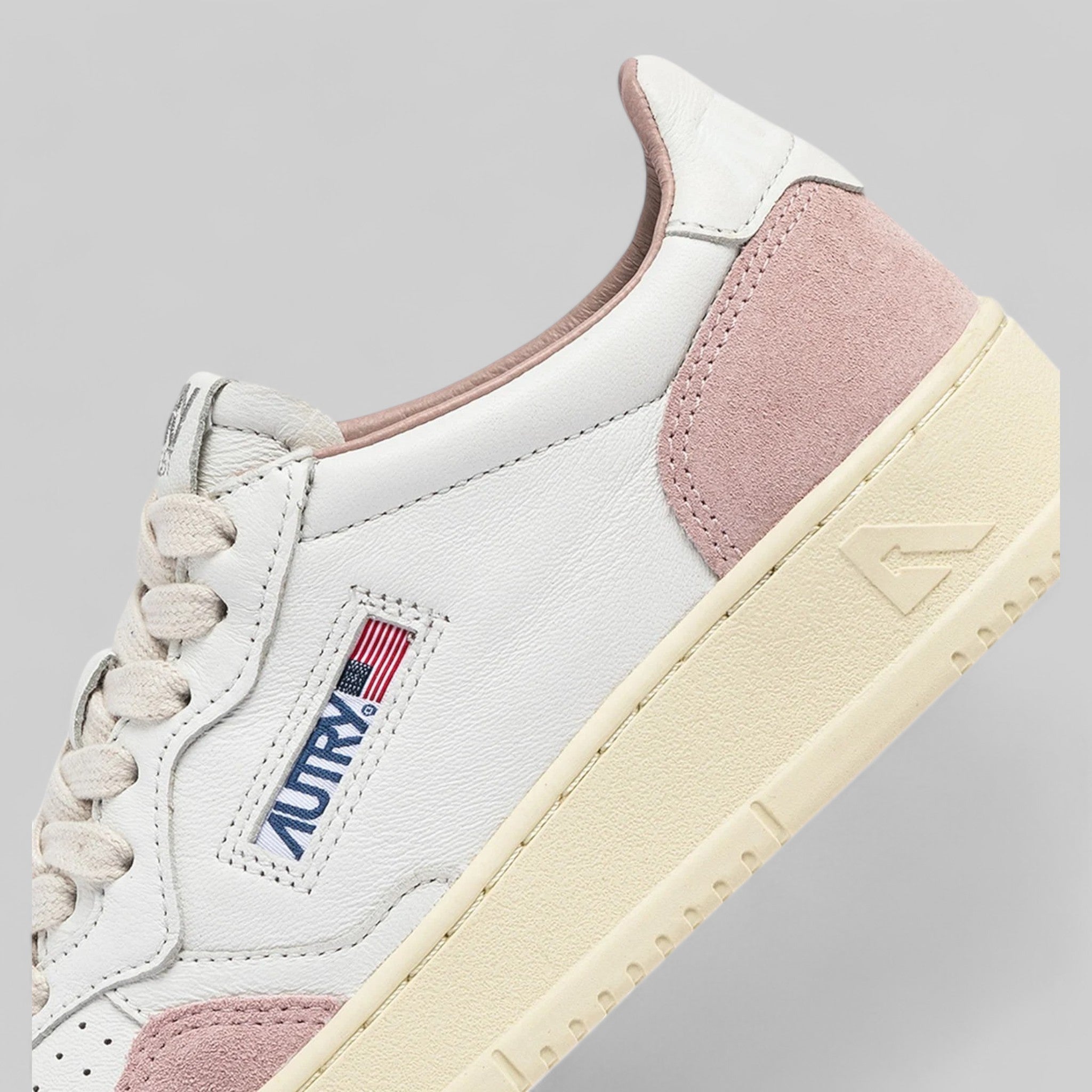 SNEAKERS AULW-GS36 MEDALIST IN PELLE E SUEDE BIANCA E POWDER