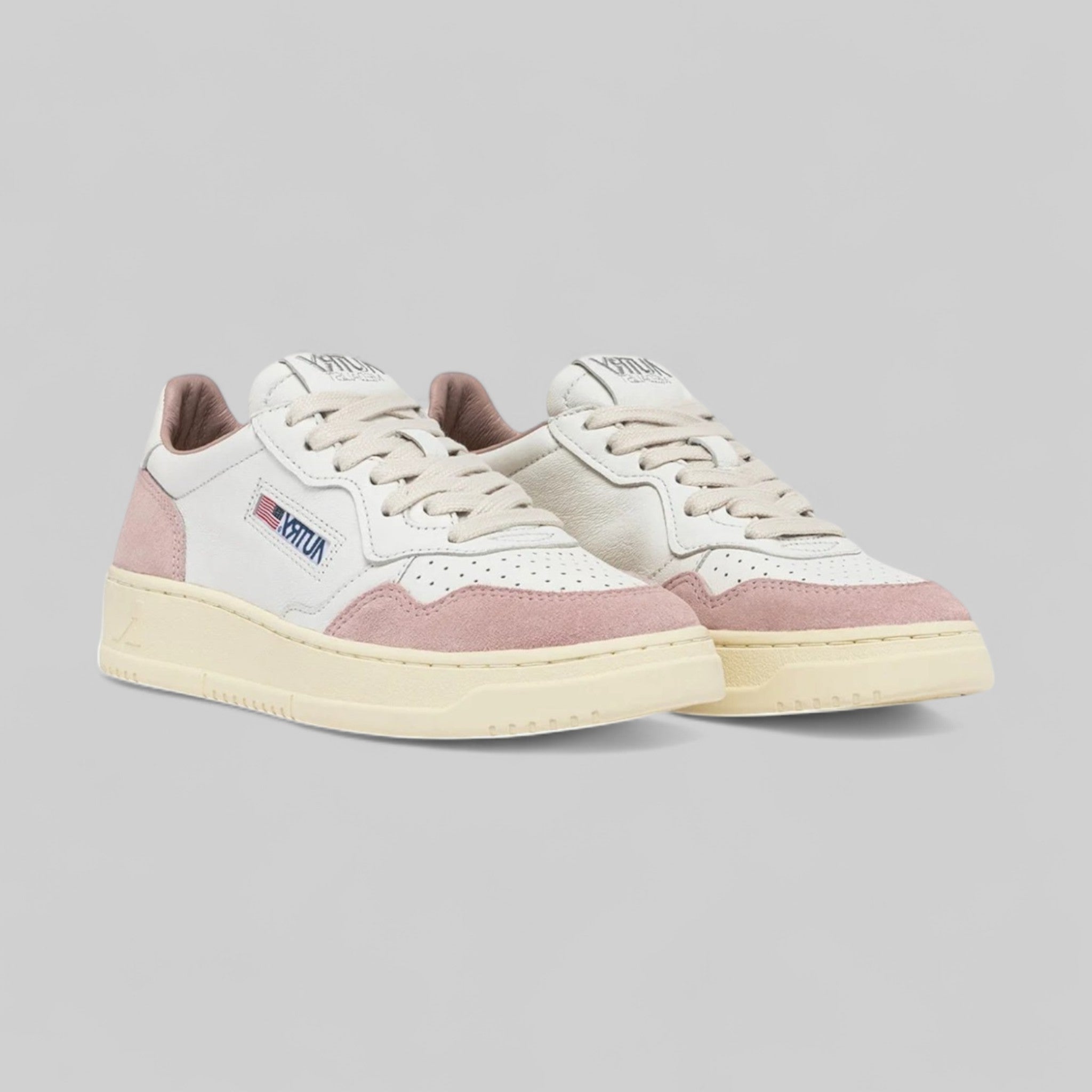 SNEAKERS AULW-GS36 MEDALIST IN PELLE E SUEDE BIANCA E POWDER