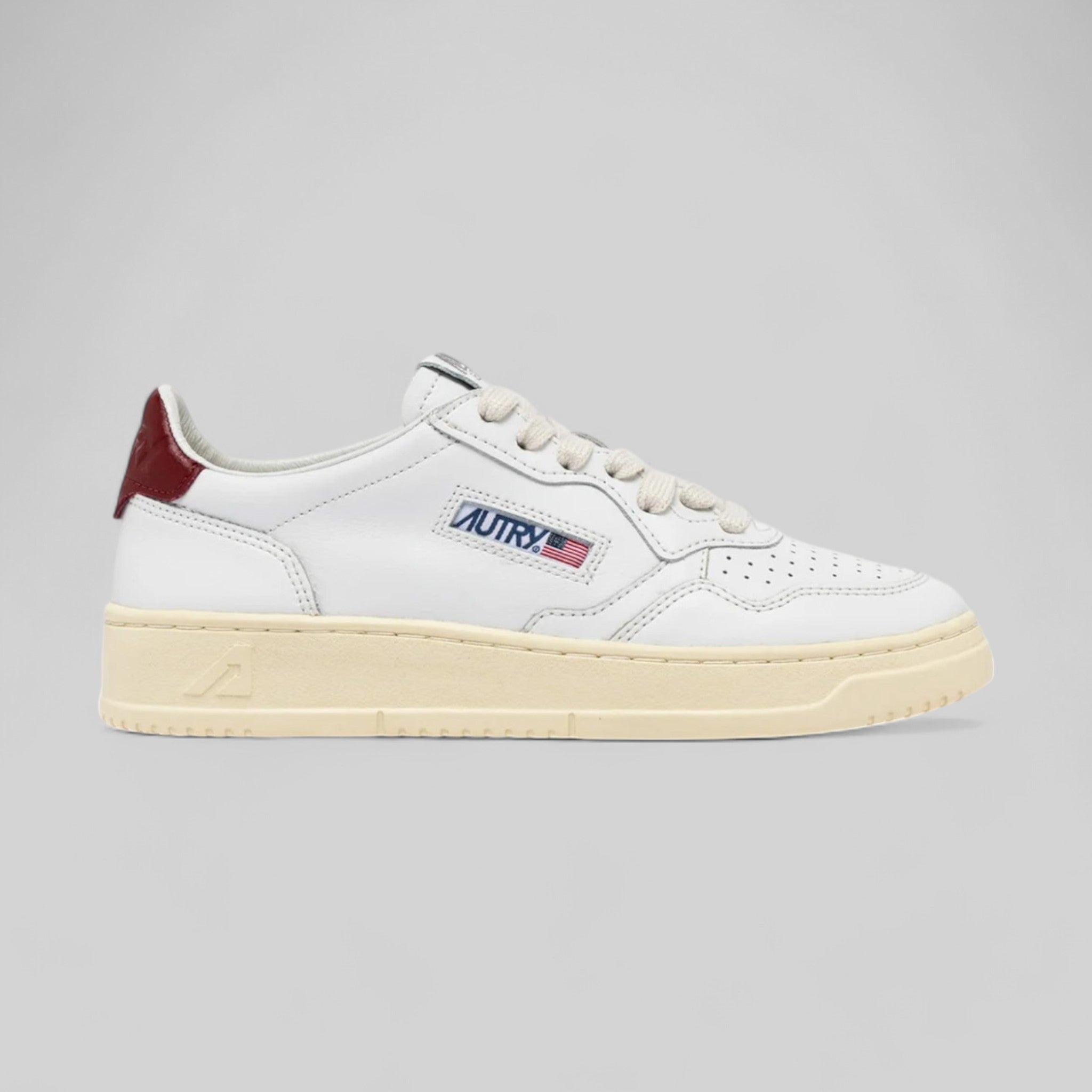 SNEAKERS  AULW-LL68 MEDIALIST  LOW IN PELLE BIANCA E SYRAH