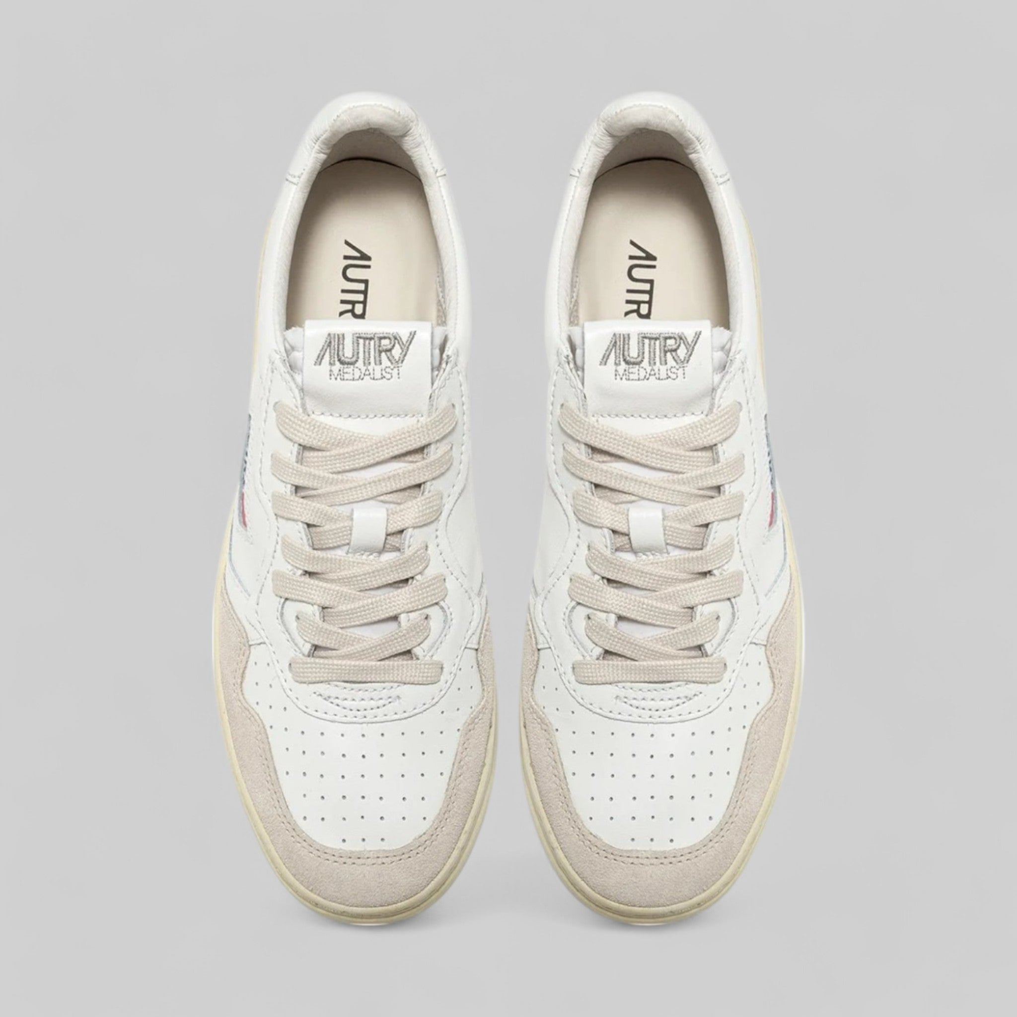 SNEAKERS AULW-LS33 MEDALIST LOW IN LEAT/SUEDE  BIANCA