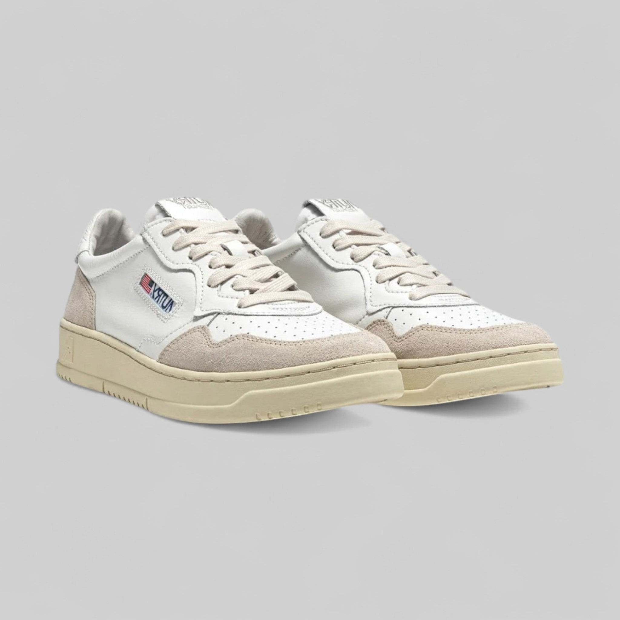 SNEAKERS AULW-LS33 MEDALIST LOW IN LEAT/SUEDE  BIANCA