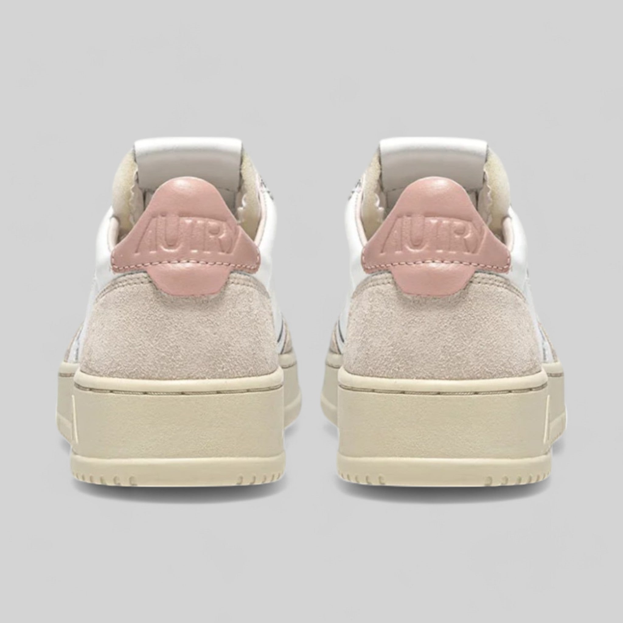 SNEAKERS AULW-LS37 MEDALIST LOW IN PELLE BIANCA E POWDER E SUEDE BEIGE