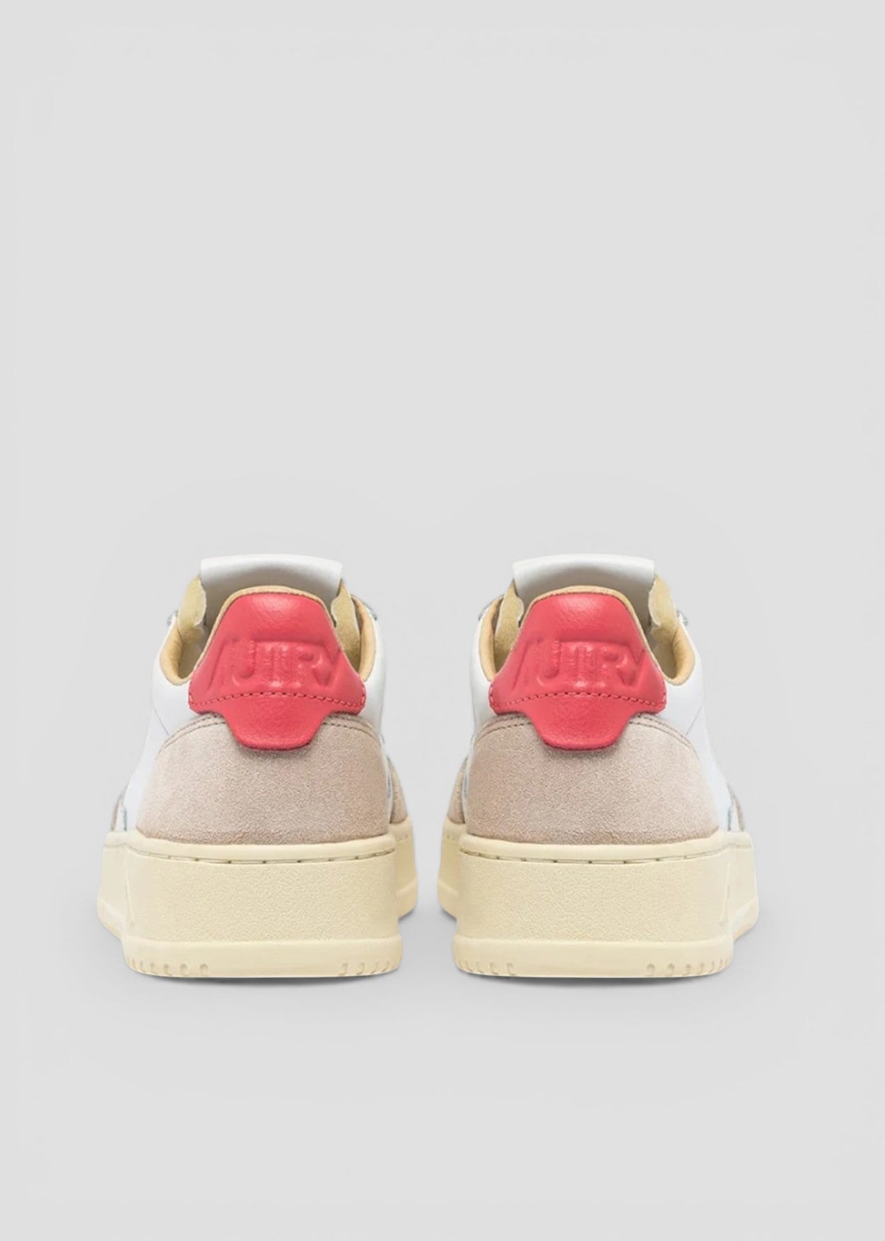 AULW-LS78 SNEAKERS DONNA  MEDALIST LOW IN LEAT/SUEDE  WHT/TEAROSE