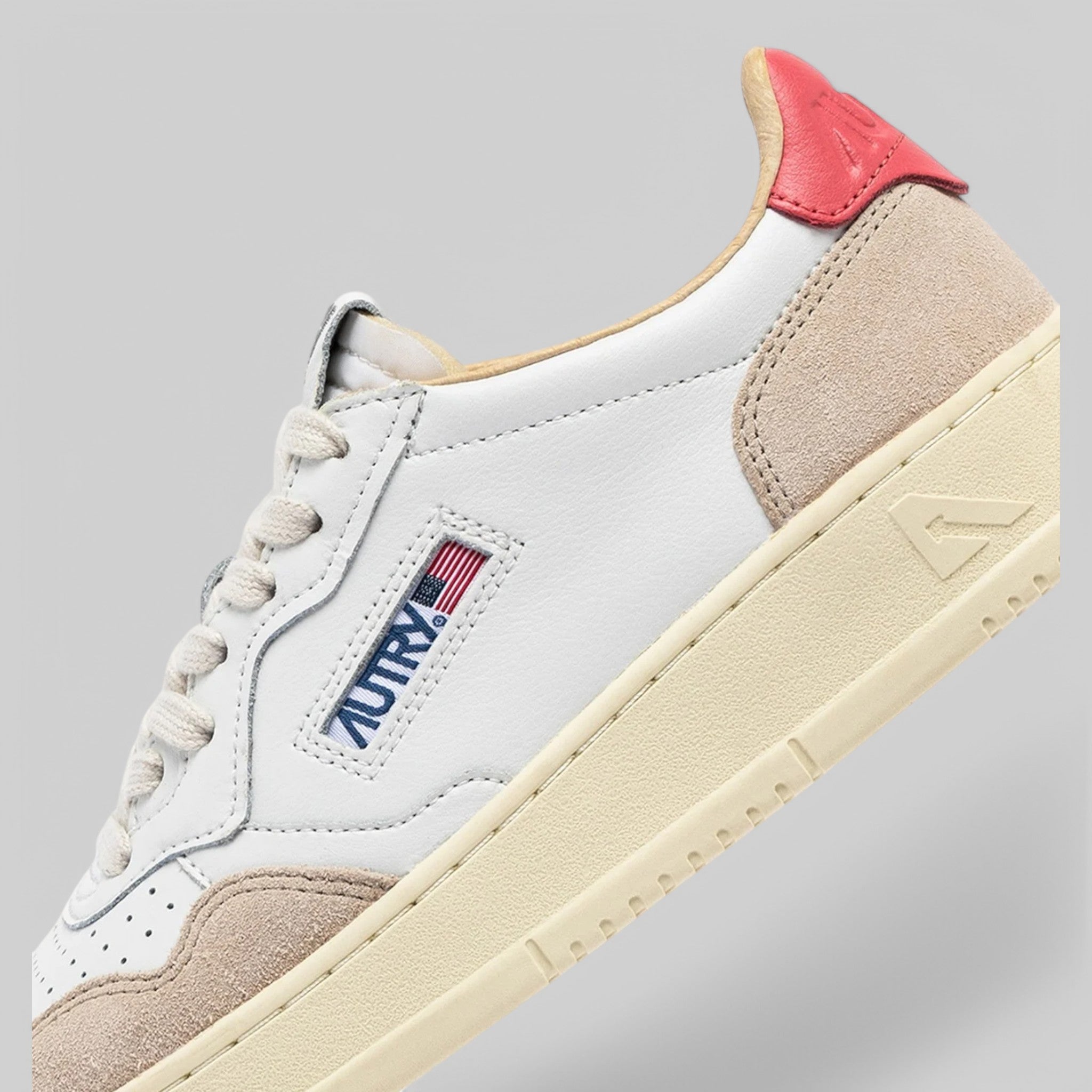 SNEAKERS AULW-LS78 MEDALIST LOW IN LEAT/SUEDE  WHT/TEAROSE