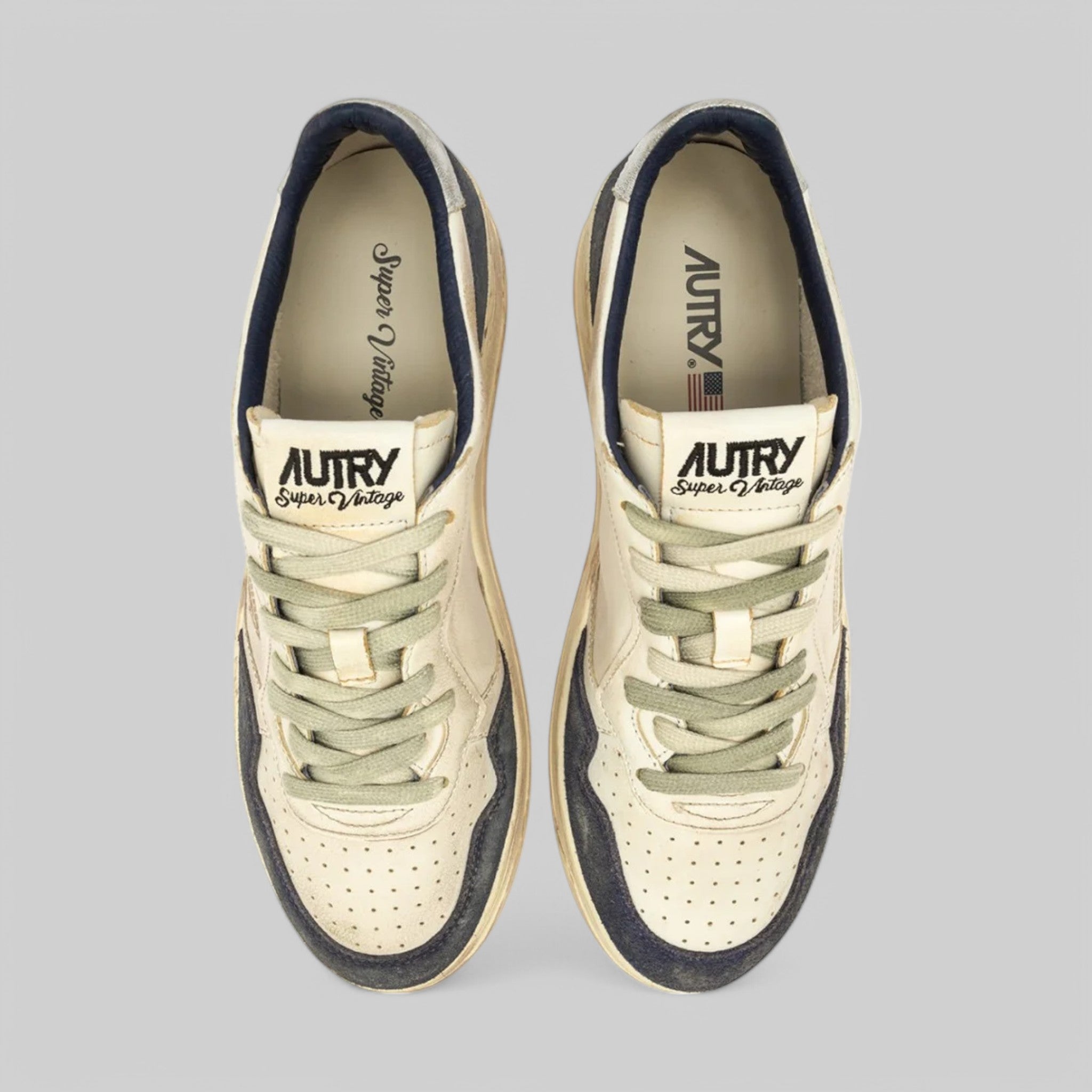 SNEAKERS AVLM-LS07 SUPER VINTAGE LOW  LEAT/SUEDE  SPBLUE/SILV