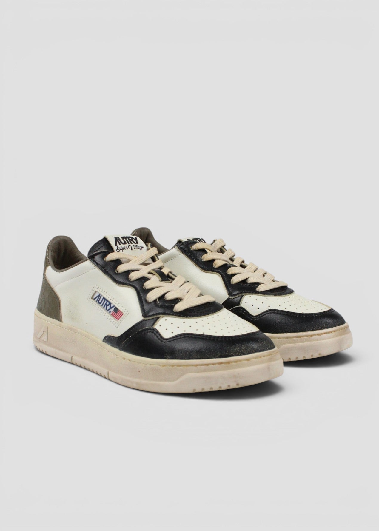 AVLM-SV46 SNEAKERS  SUP VINT  LEAT/LEAT  WHT/CVGR/BLK