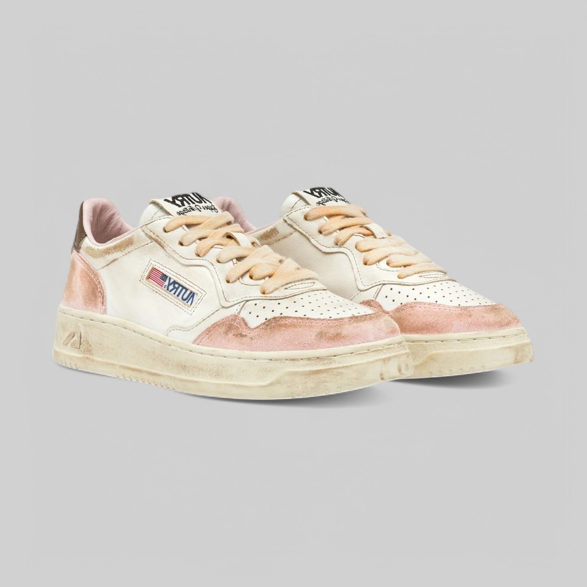 SNEAKERS AVLW-LS05  SUPER VINTAGE LOW  LEAT/SUEDE NUDE/SEPIA