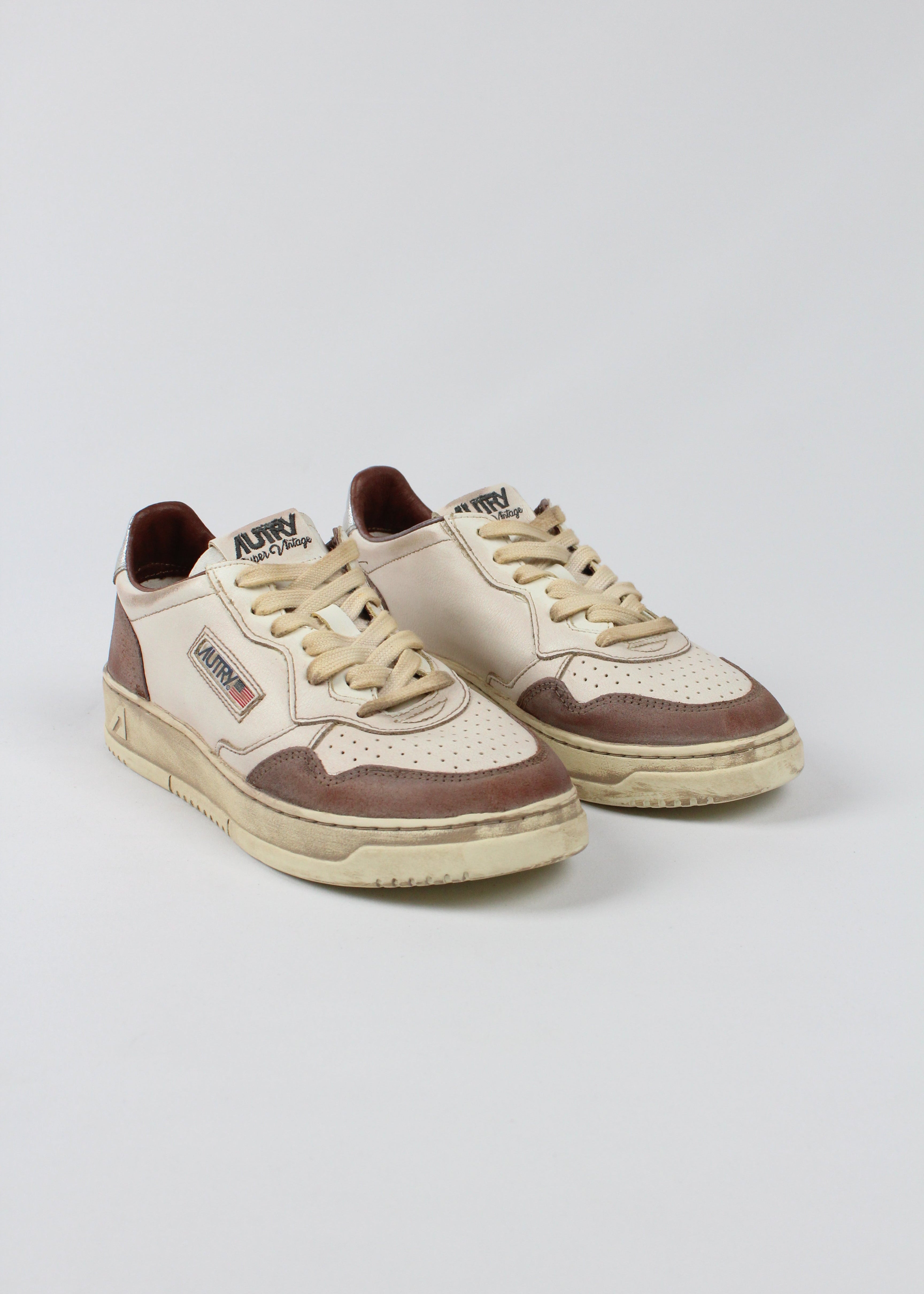 FW25 AVLW-LS09 SNEAKERS  SUP VINT  LEAT/SUEDE  BURN/SILV