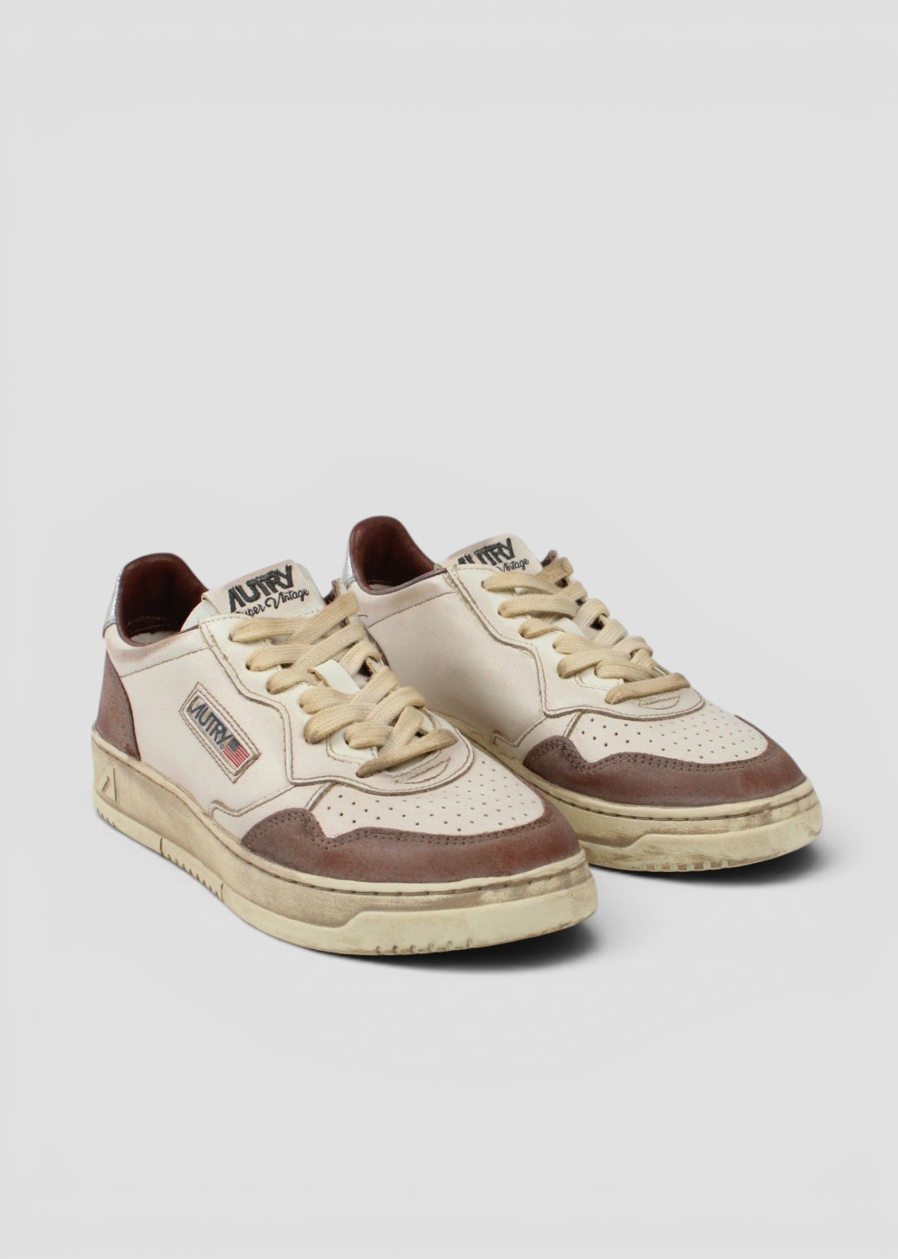 AVLM-LS09 SNEAKERS  SUP VINT  LEAT/SUEDE  BURN/SILV