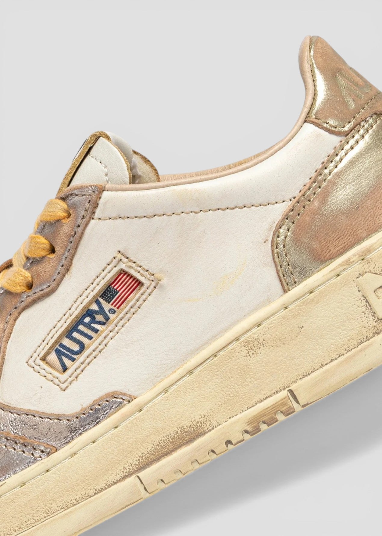 AVLW-MT10 SNEAKERS DONNA SUP VINT METALLIC/LEATHER PLATINUM/SILVER