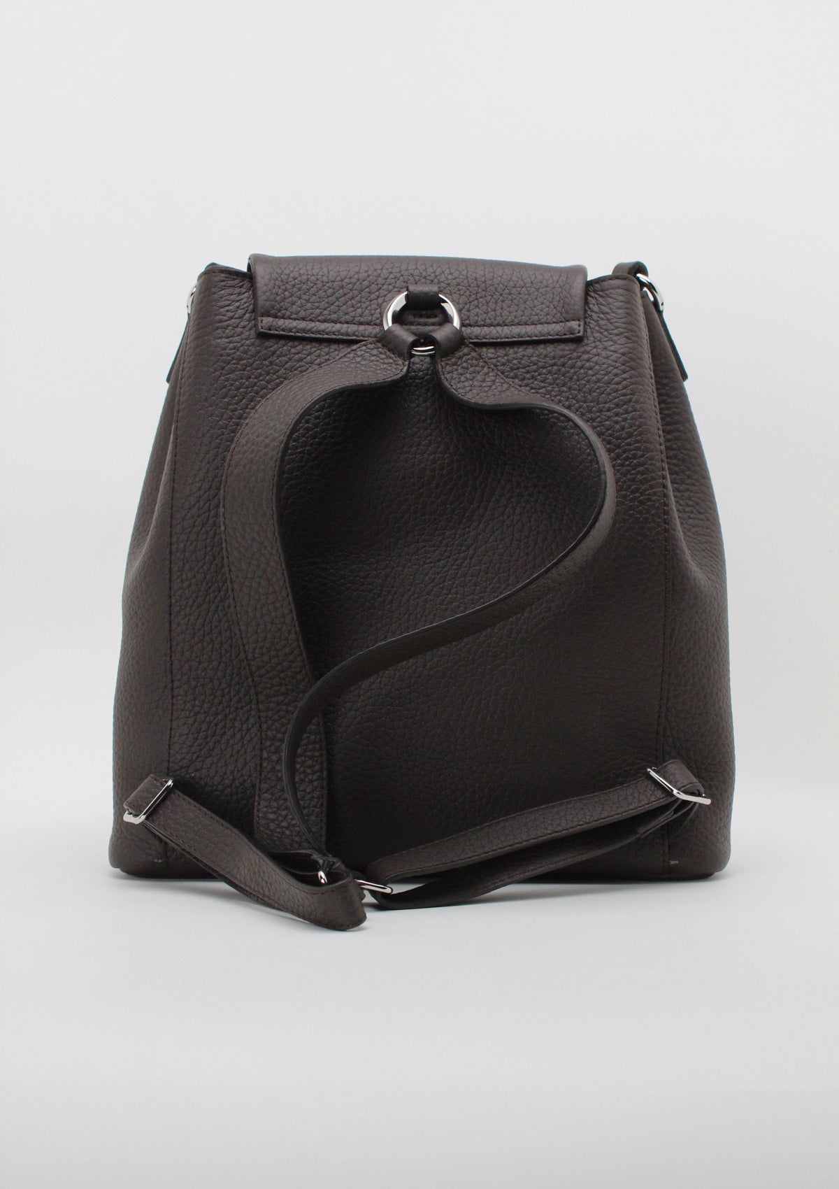 B02251-SOFT Zaino in Pelle Martellata Testa di Moro - Orciani