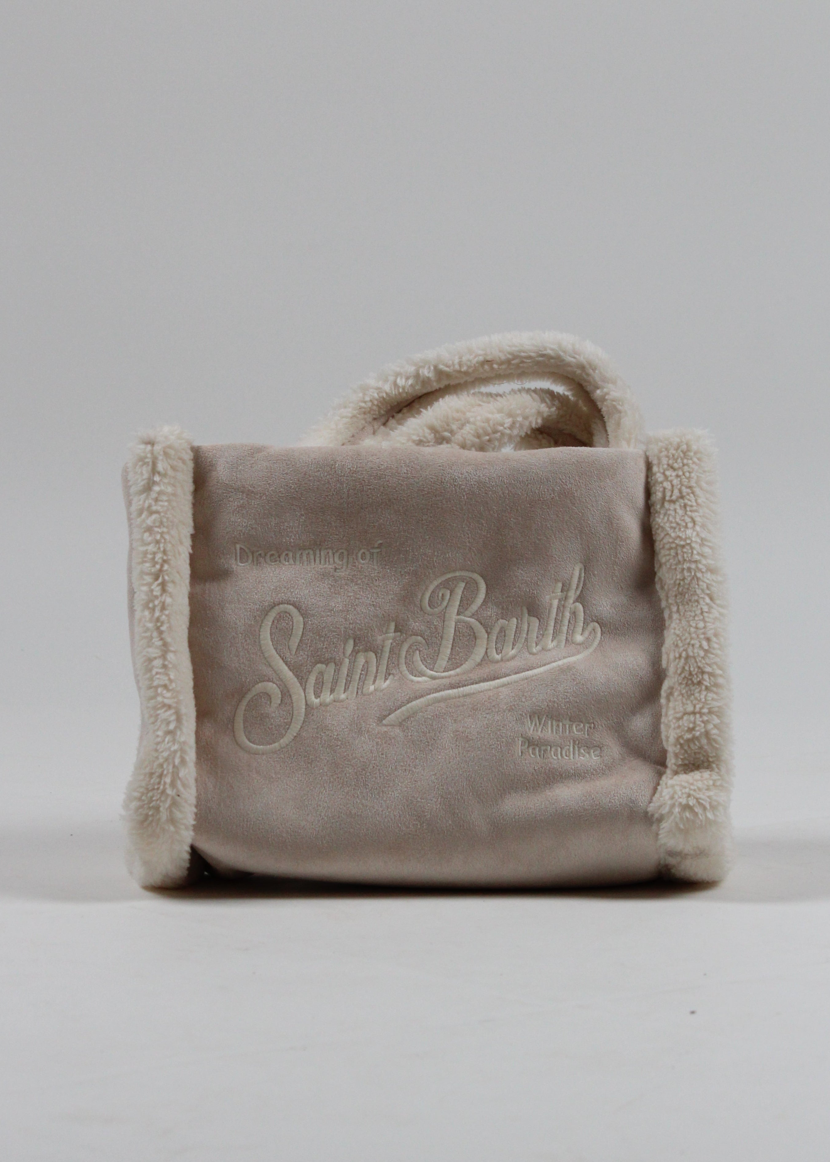 FW25COL0031-00208I.BORSA A MANO  COLETTE SHEARLING TEDDY  - BEIGE