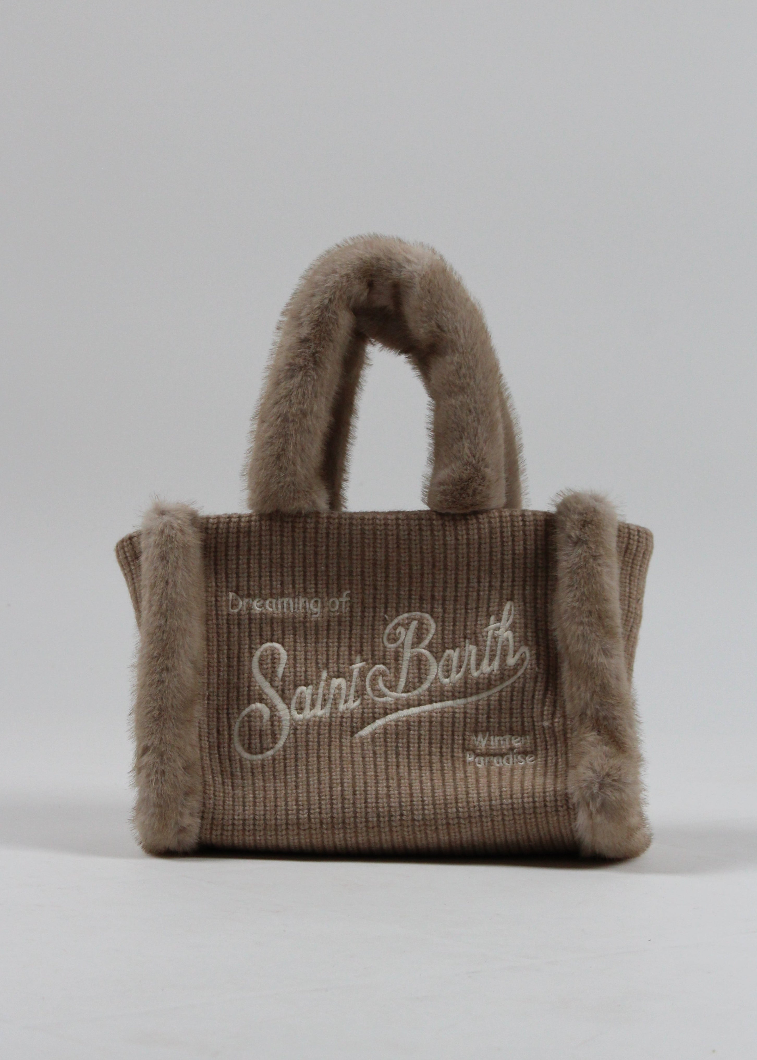 FW25-COL0034-00295I. BORSA A MANO COLETTE SHEARLING VOLPE  BEIGE