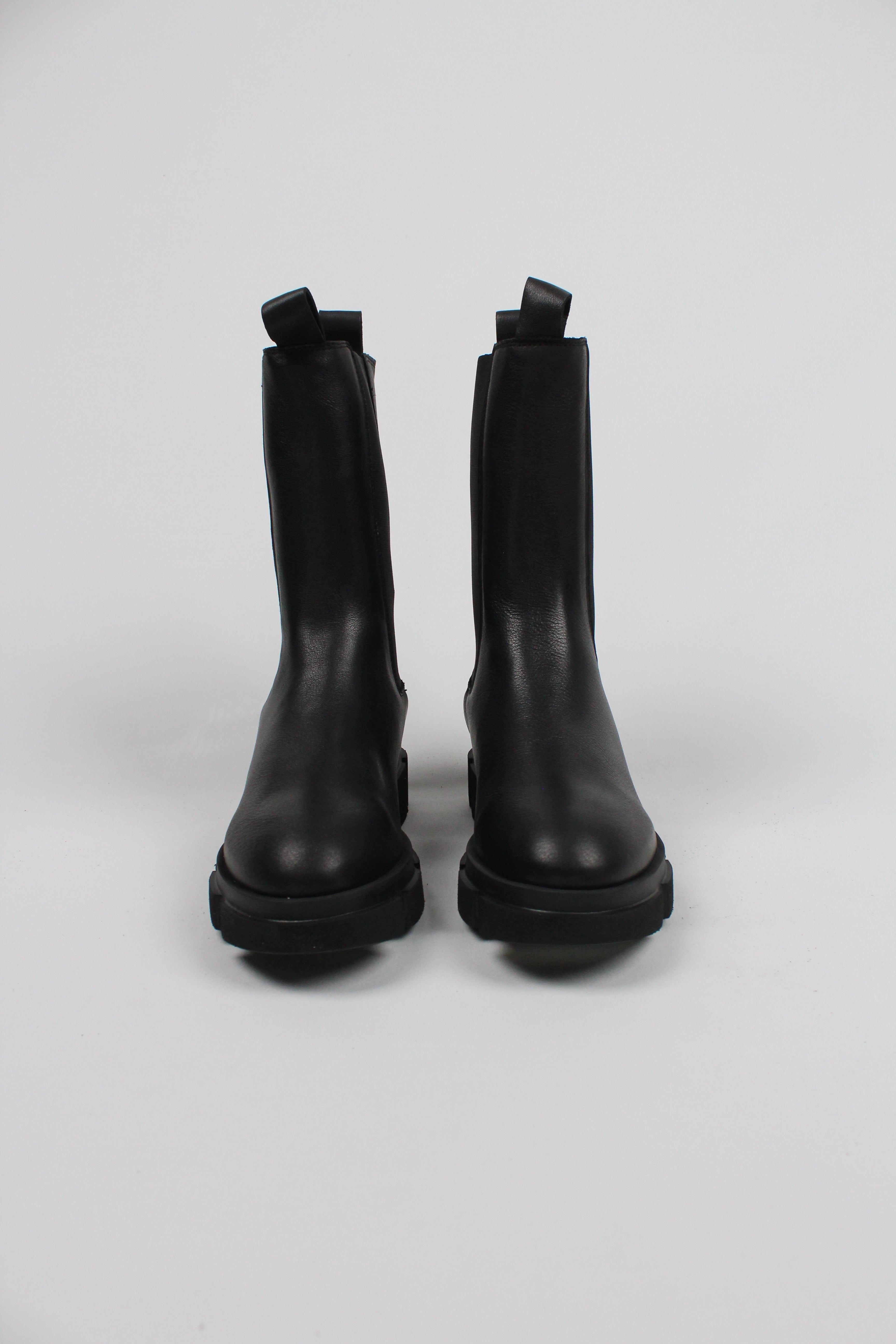 CHP500/VIT  STIVALETTO CHELSEA IN VITELLO  COL NERO