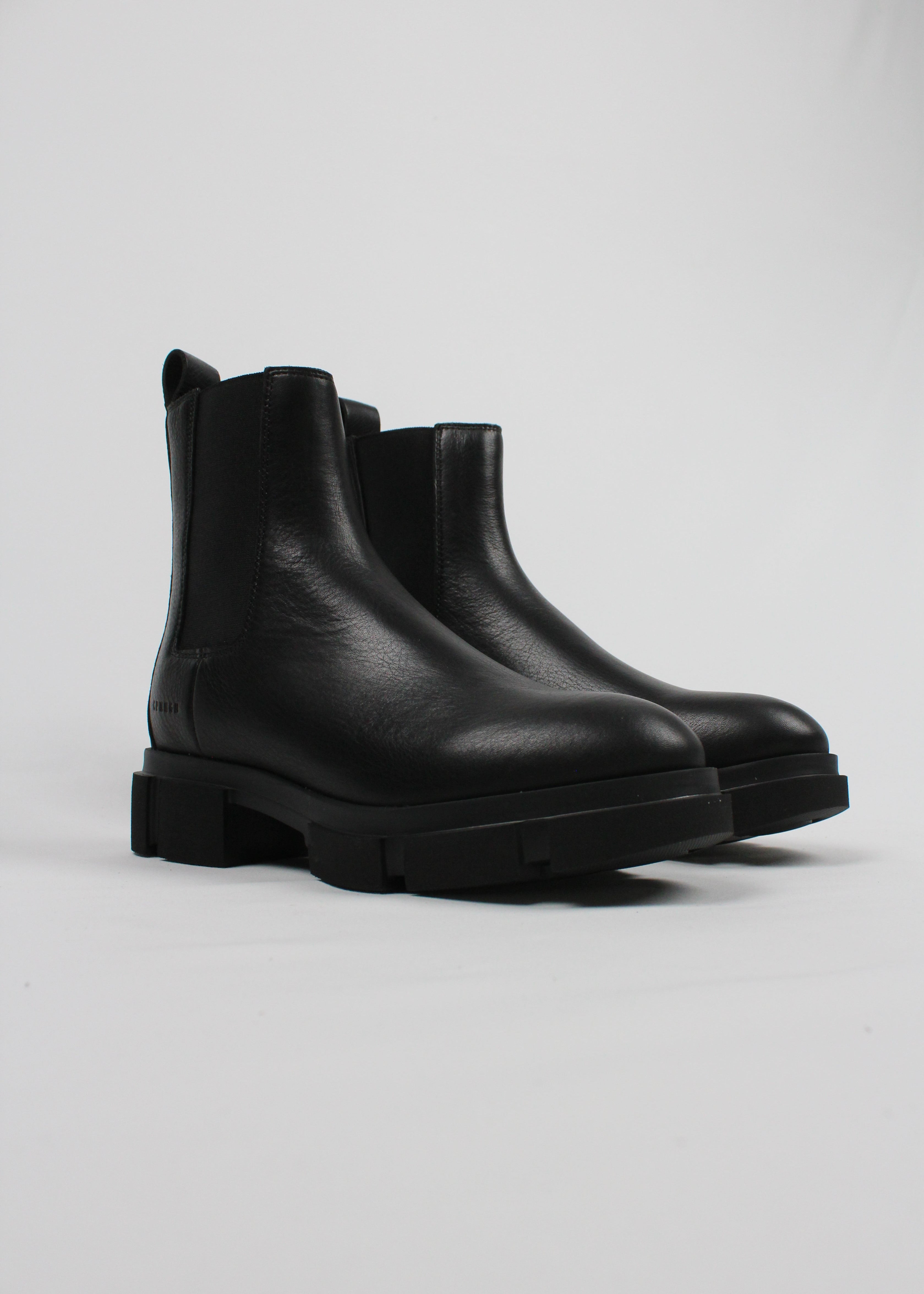 CHP570/VIT STIVALETTO CHELSEA IN NUBUK COL NERO