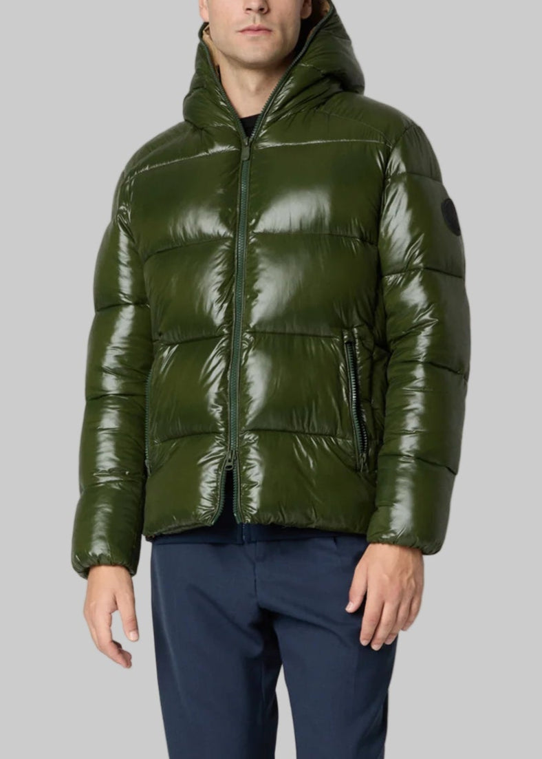 FW25-D31280M LOVE 21  PIUMINO UOMO ANIMAL-FREE MOD. EDGARD VERDE BOSCO