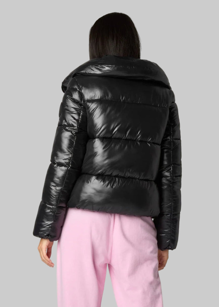 FW25-D39370W LOVE21  PIUMINO DONNA ANIMAL-FREE MOD. ISLA NERO
