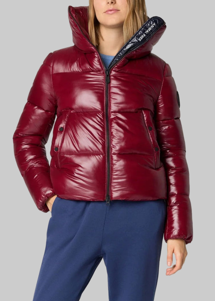 FW25-D39370W LOVE21  PIUMINO DONNA ANIMAL-FREE MOD. ISLA BORDEAUX