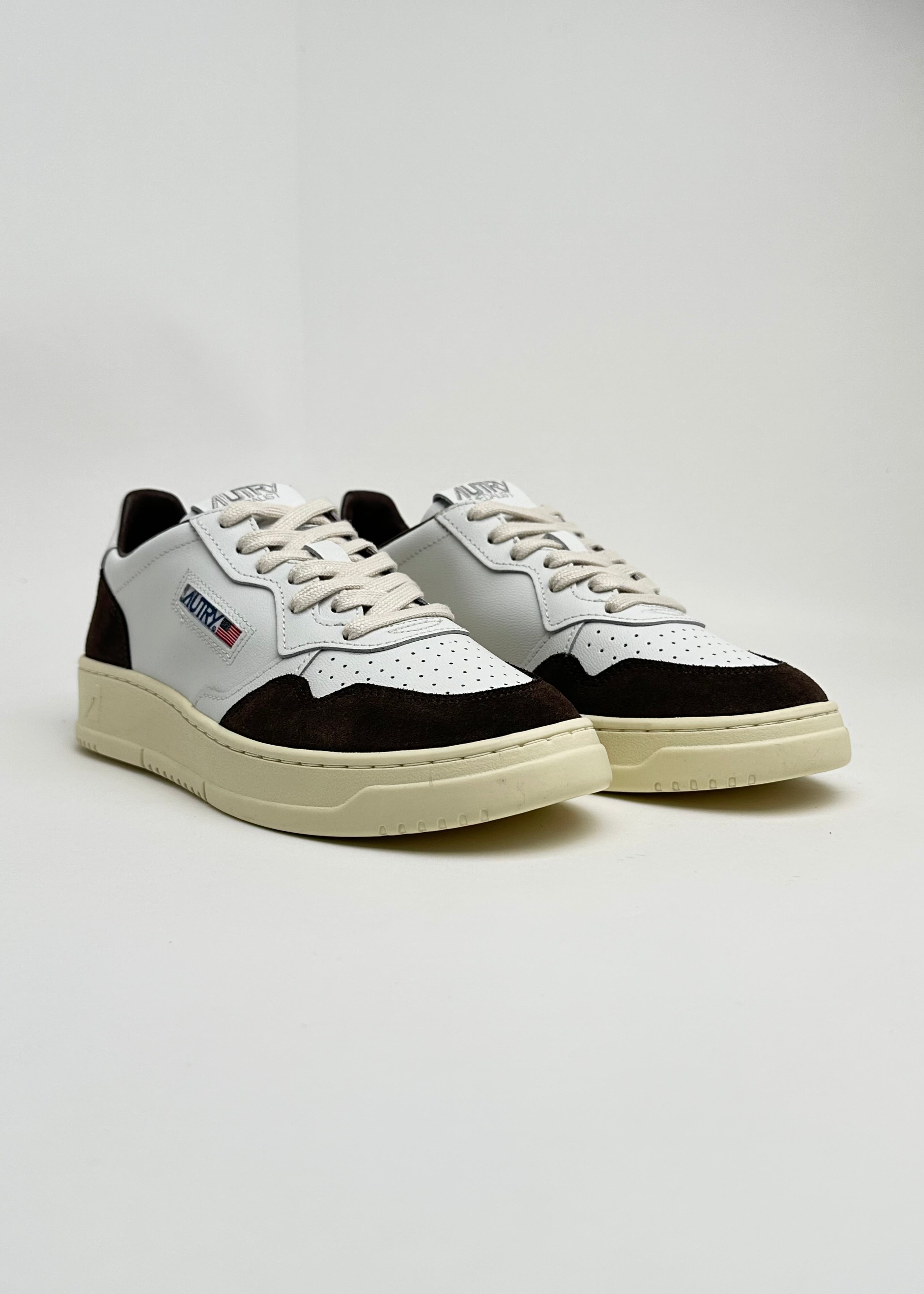 AULM FT19 SCARPE UOMO FT19 PELLE MORBIDA/CAMOSCIO BIANCO/MOGANO