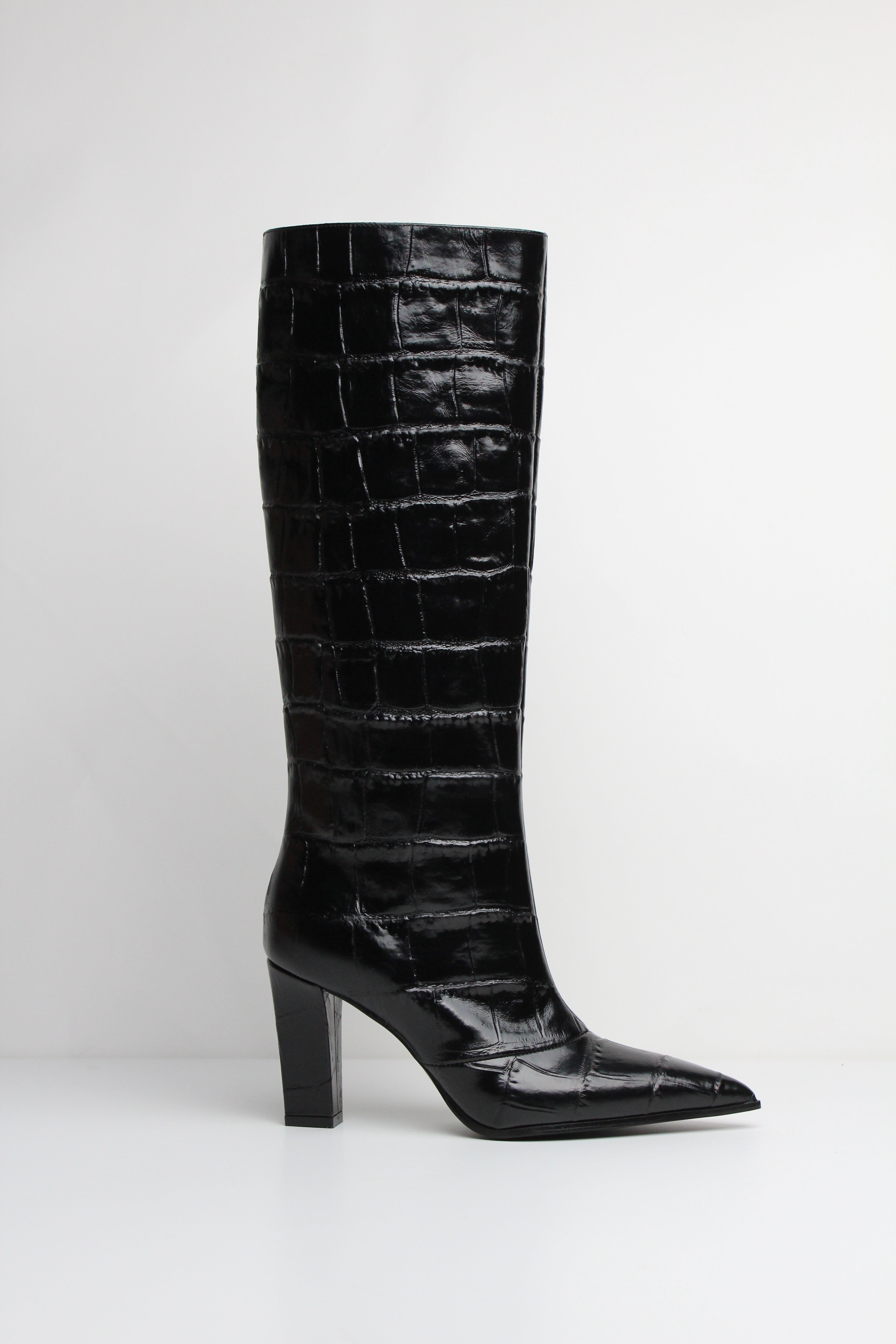 FW25-DENISE56 STIVALE IN  COCCO NERO