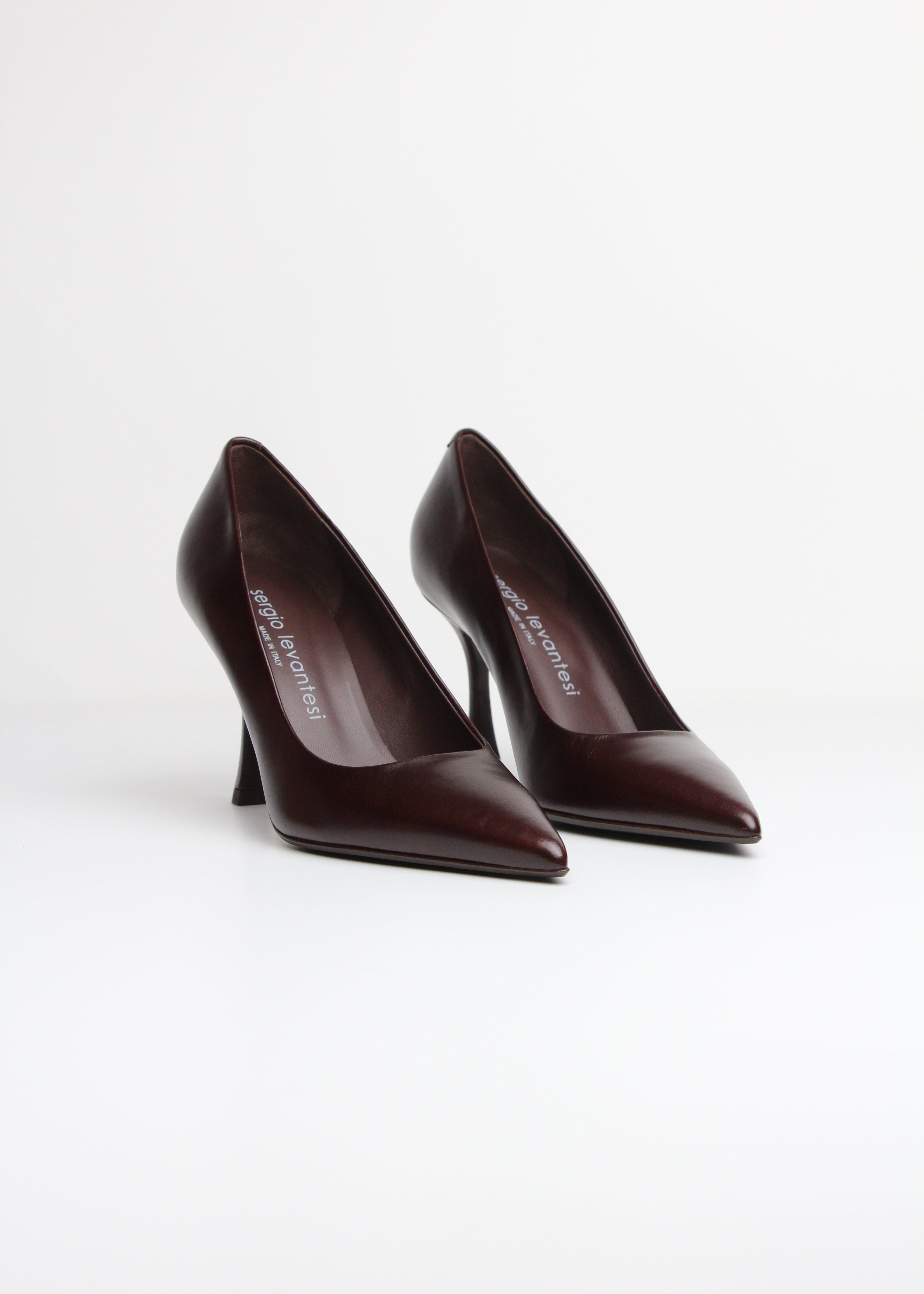 FW25-DIVA DECOLLETE IN PELLE TESTA DI MORO