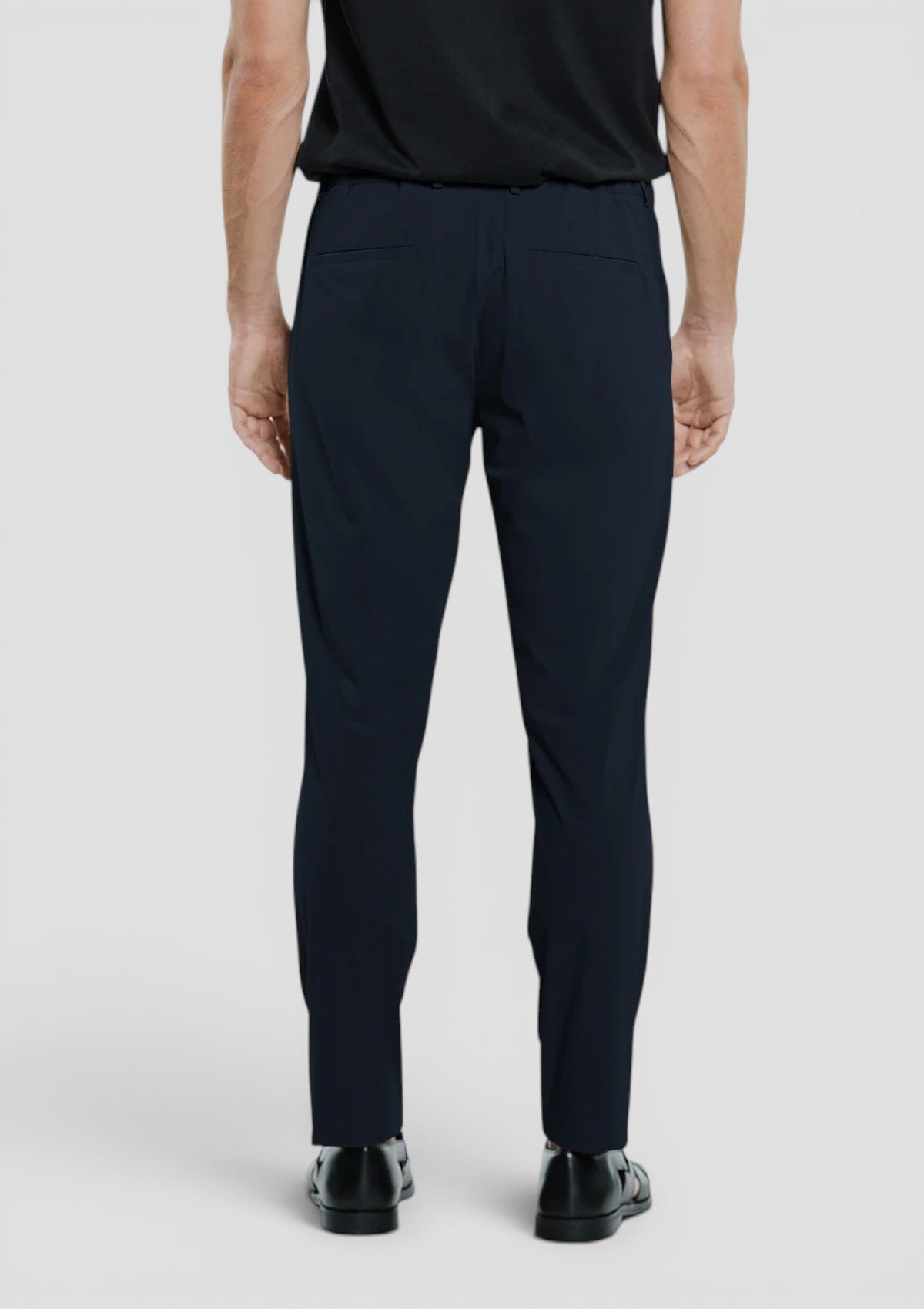 SS26-DOLPH-TREVI PANTALONE REGULAR CON CINTURINO ELASTICO BLU INTENSO