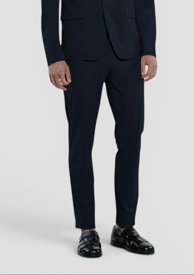 SS26-DOLPH-TREVI PANTALONE REGULAR CON CINTURINO ELASTICO BLU INTENSO