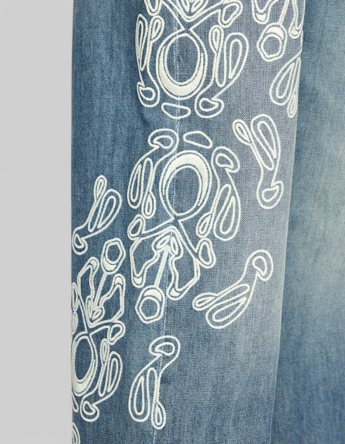 SS25 DP427-DF0263-IX6W-800  JEANS JACKLYN WIDE LEG IN DENIM FISSO