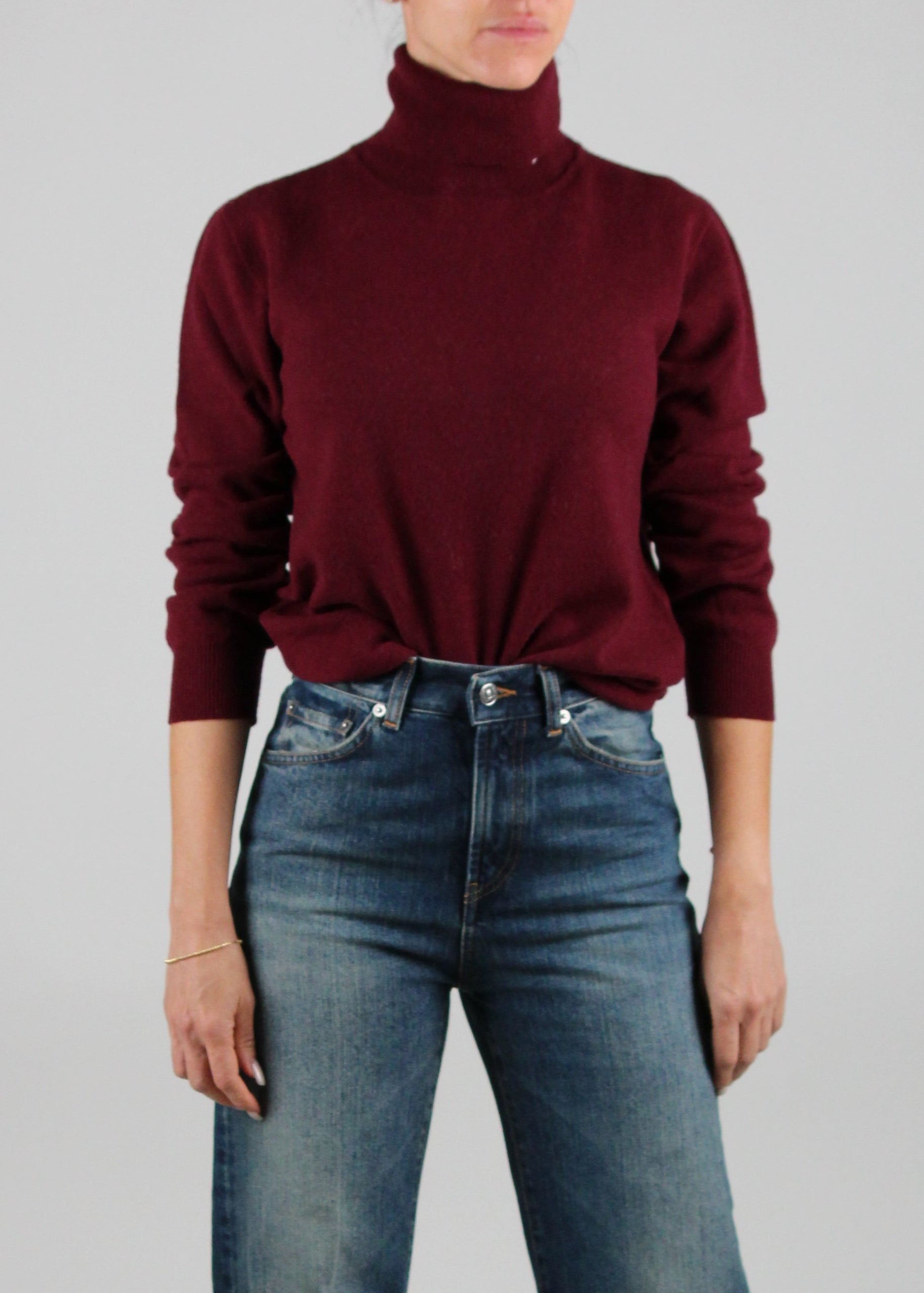 FW25-2511-05-870  MAGLIA DOLCE VITA  SEAMLESS IN  LANA E CASHMERE  COLORE BACCA