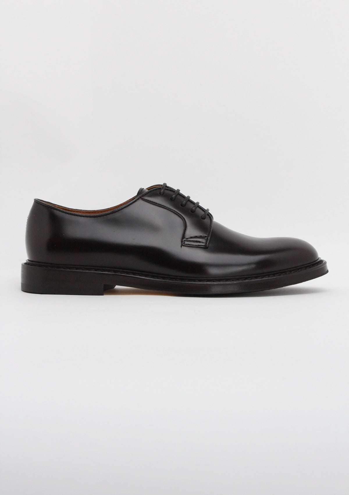 DU1385SIEWUF007TM02  DOUCAL'S – SCARPA DERBY IN PELLE COLOR EBANO