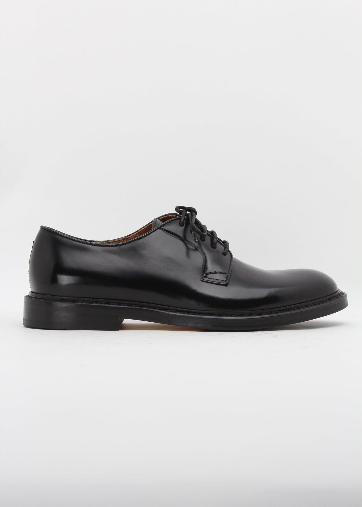DU1385SIEWUF007NN00 STRINGATA   DERBY IN PELLE  NERO
