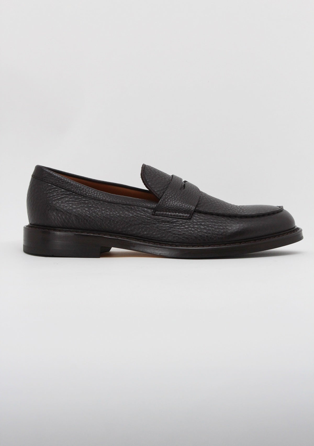 DU2528SIEXUF225TM48  MOCASSINO PENNY DOUCAL'S IN PELLE MARTELLATA - MARRONE SCURO