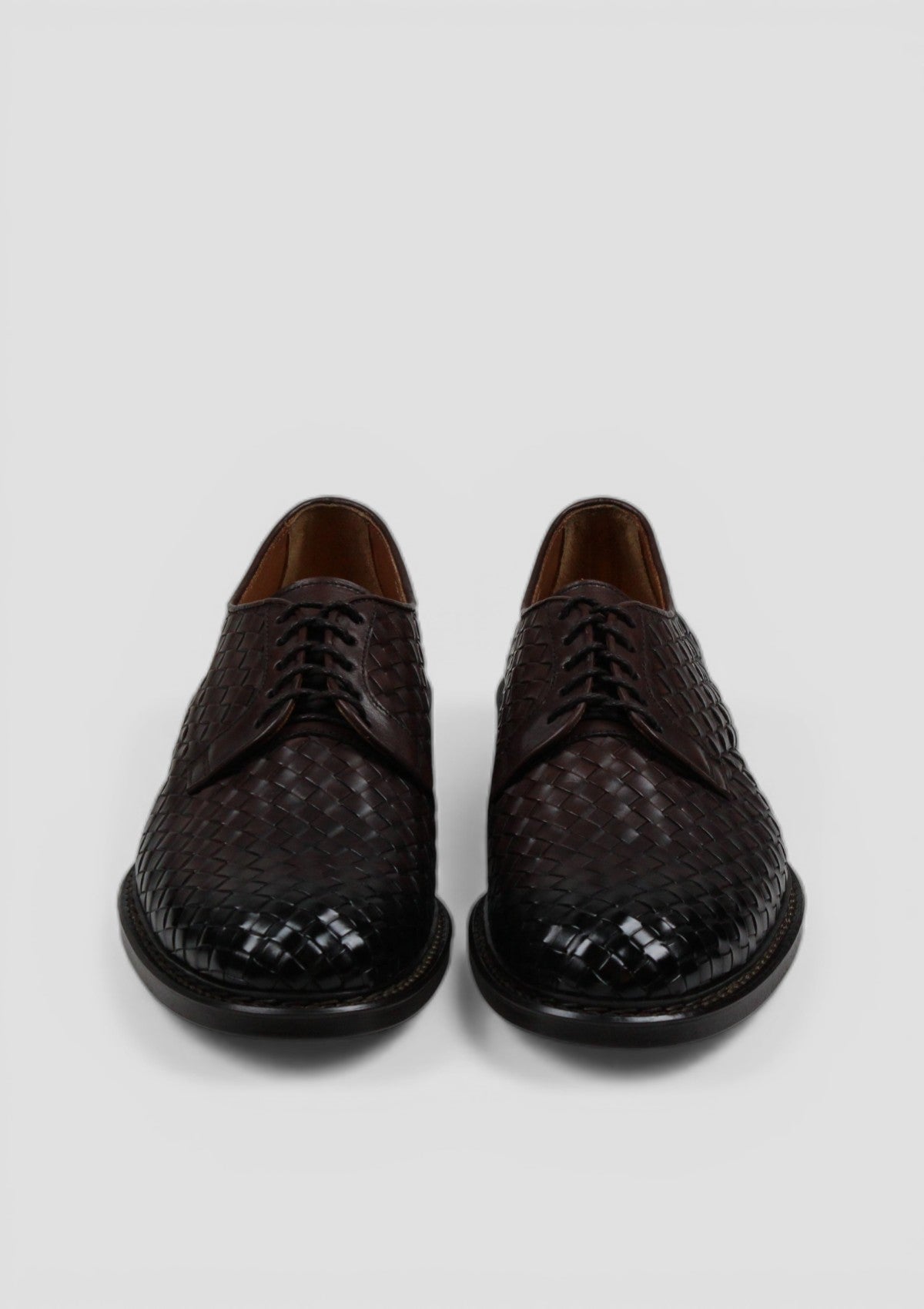 DU3142PHOEUY95TM00  DERBY IN PELLE  INTRECCIATA  T-MORO