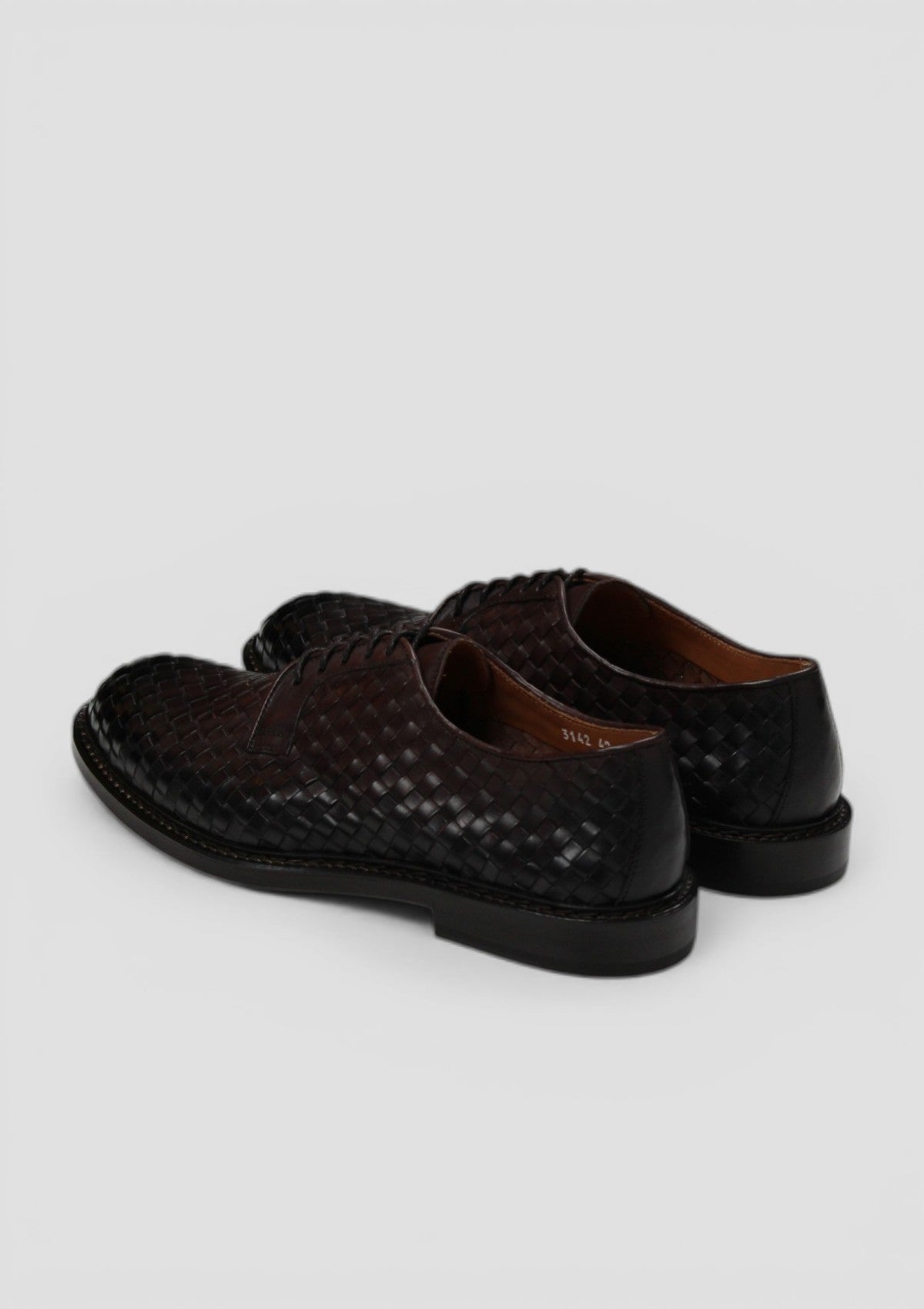 DU3142PHOEUY95TM00  DERBY IN PELLE  INTRECCIATA  T-MORO
