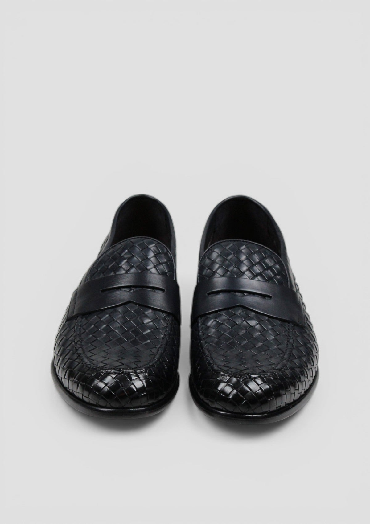 DU3266STRAUY195NB00  MOCASSINO PENNY ADLER IN PELLE  INTRECCIATO BLU