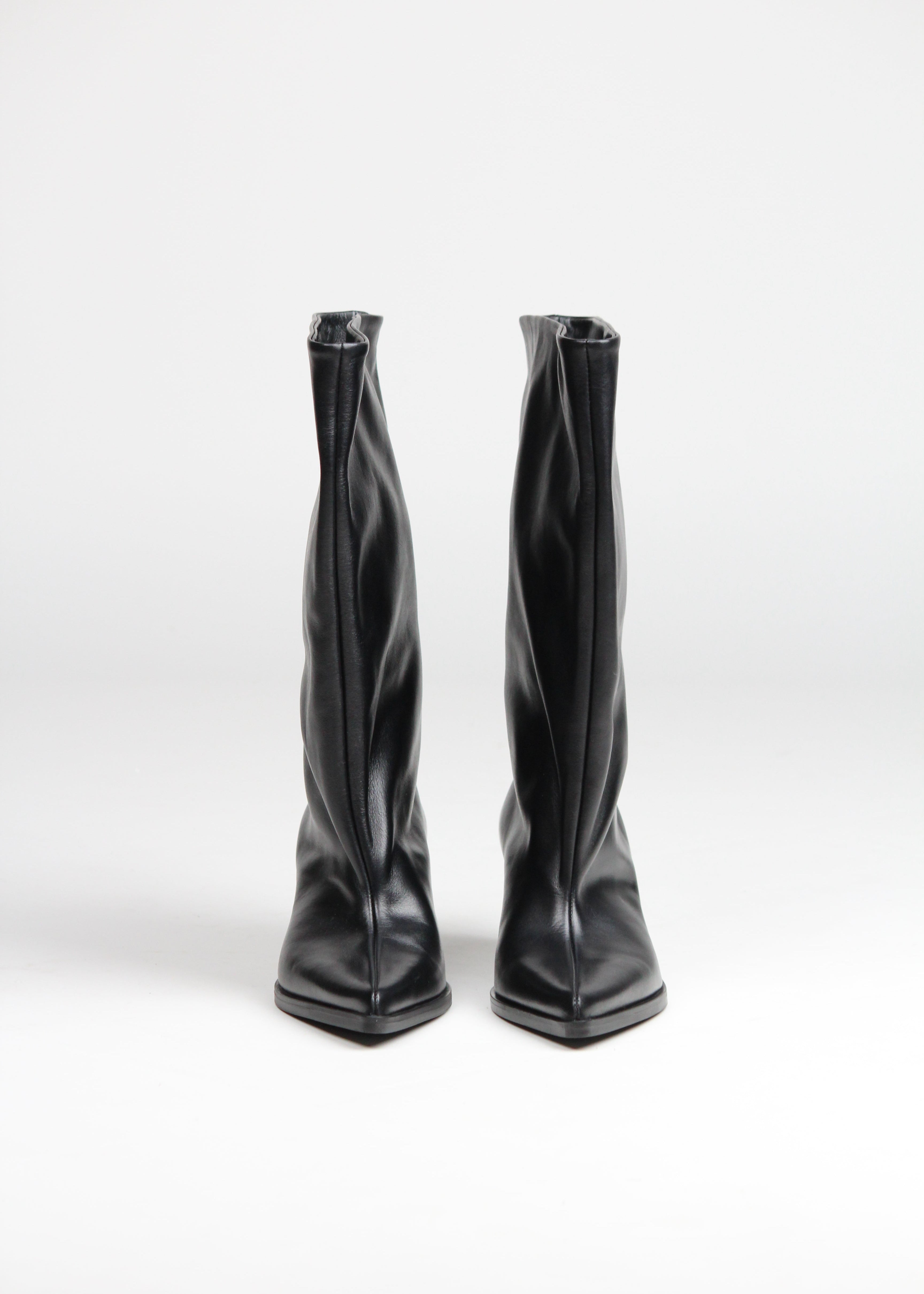 E4303 STIVALE THAIS IN PELLE NERA
