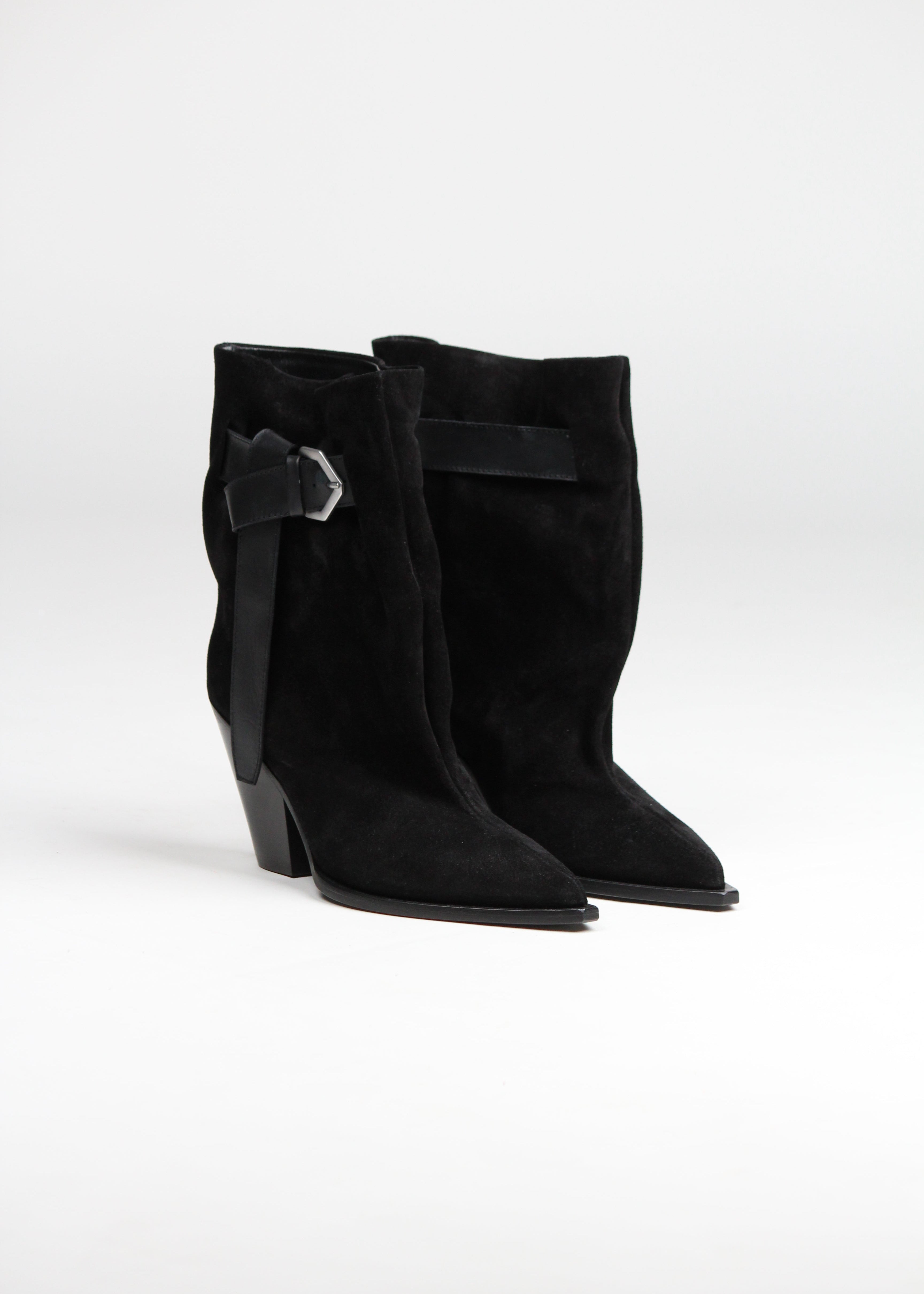 E4494 STIVALETTO PEGGY TEXANO NERO