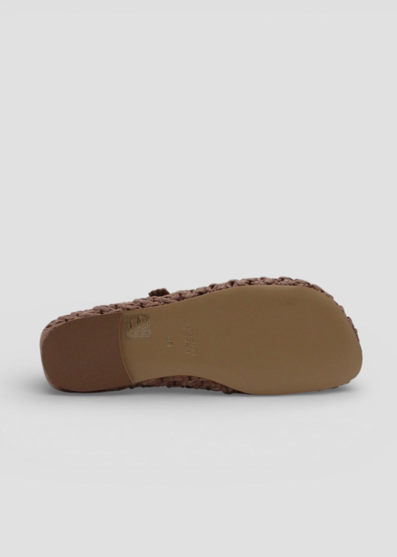 SS26-E4633-C  Ballerina in Suede Biscotto Intrecciata