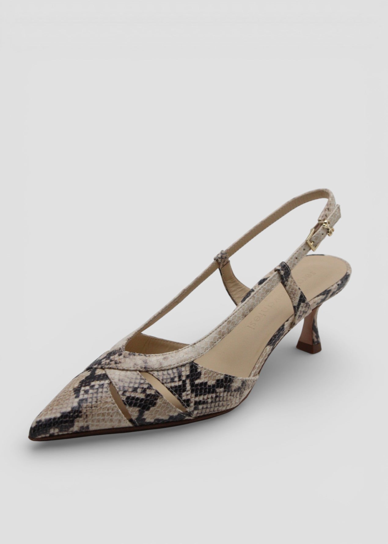 SS26-EDDA6 SLINGBACK  PITONE SABBIA