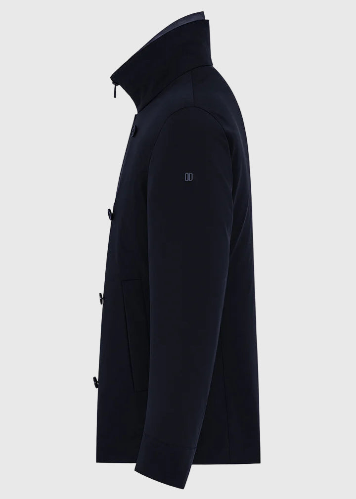 FW25-EDMUND-TORANO 3L PICOT IN TESSUTO CON IMBOTTITURA COLORE BLU NAVY