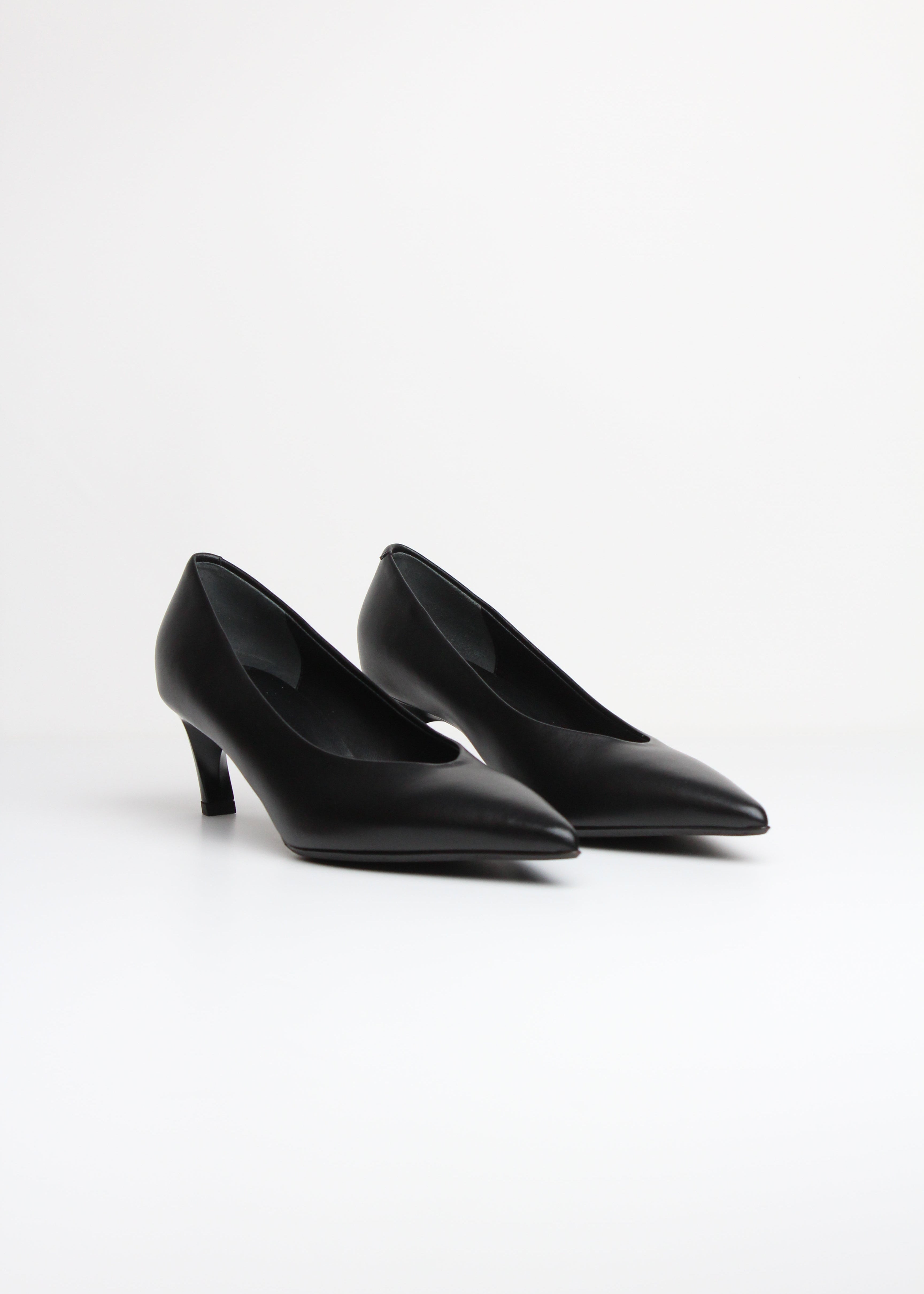 FW25-ELOISA56  DÉCOLLETÉ IN PELLE  NERA