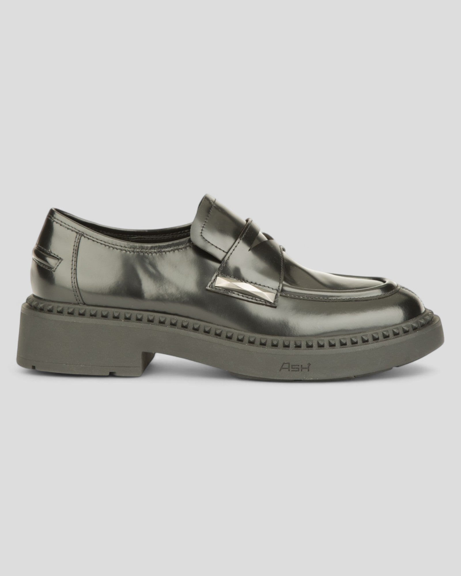 MOCASSINO MEDUSA 03  POLISH CALF. COLORE BACK
